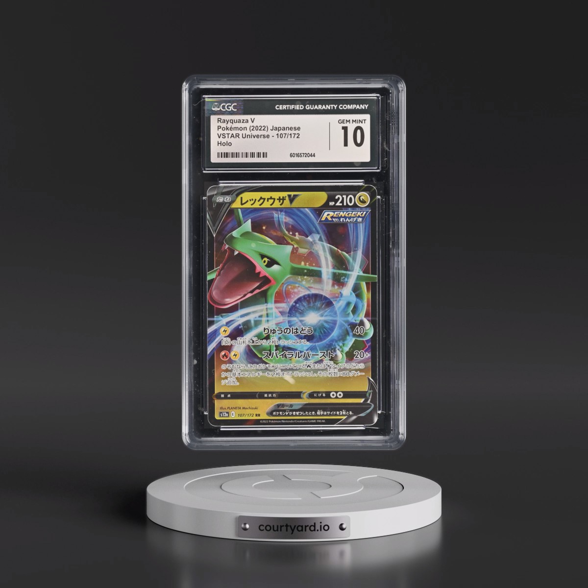 2022 VSTAR Universe #107/172 Rayquaza V - Holo (CGC 10 GEM MINT)