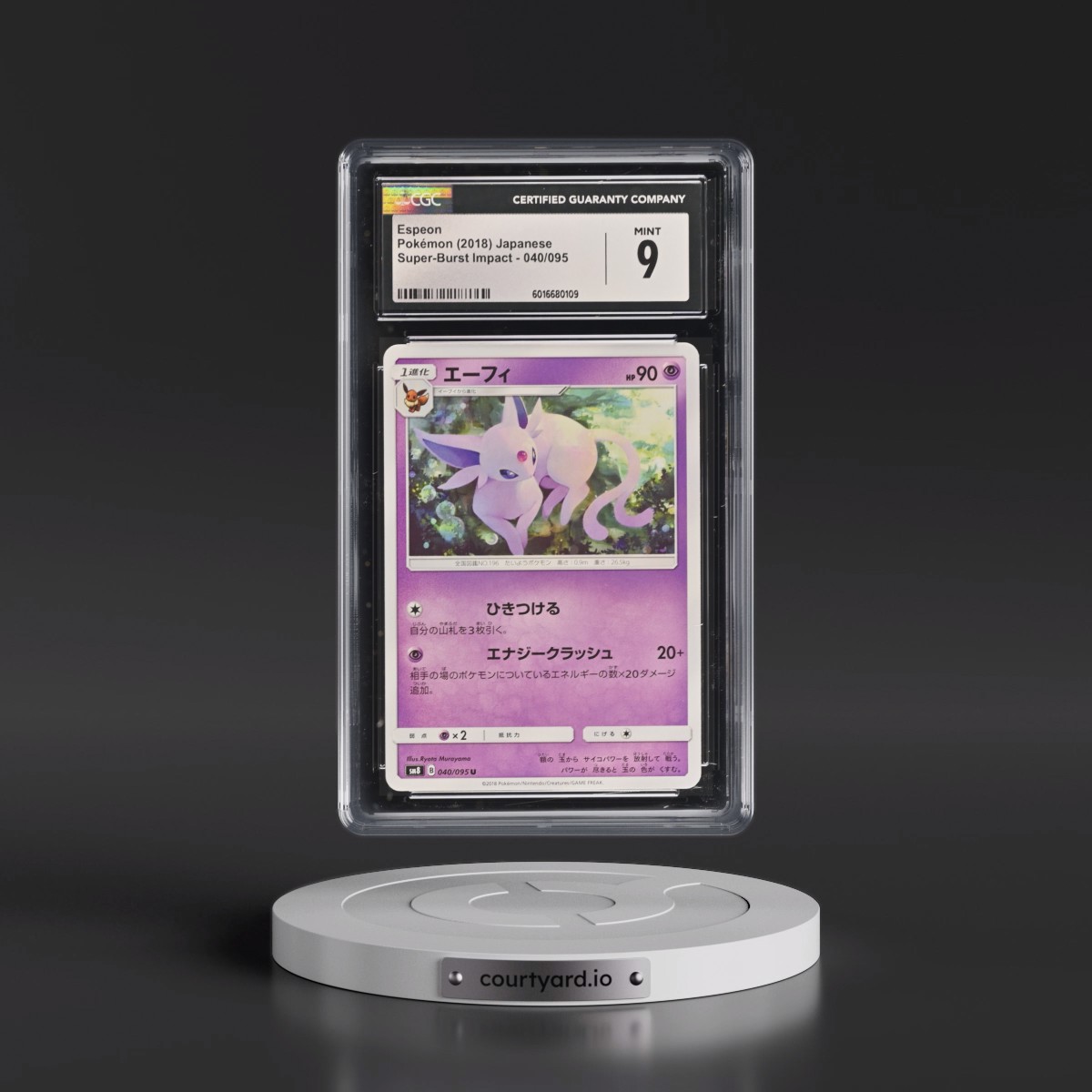 2018 Super-Burst Impact #040/095 Espeon (CGC 9 MINT)