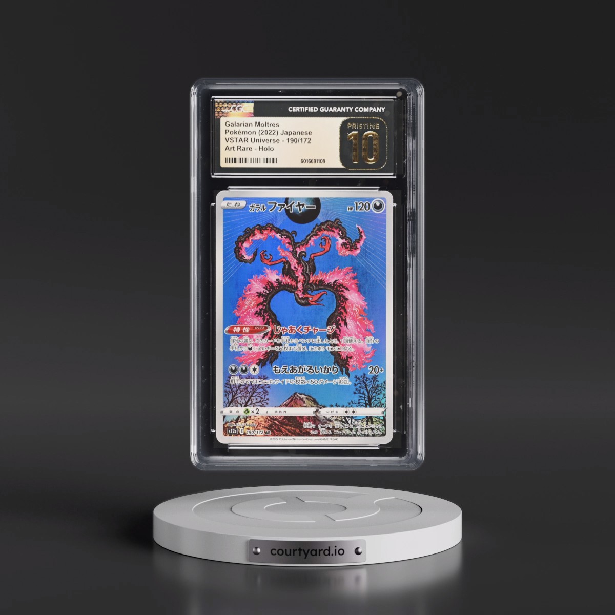 2022 VSTAR Universe #190/172 Galarian Moltres - Art Rare Holo (CGC 10 PRISTINE)