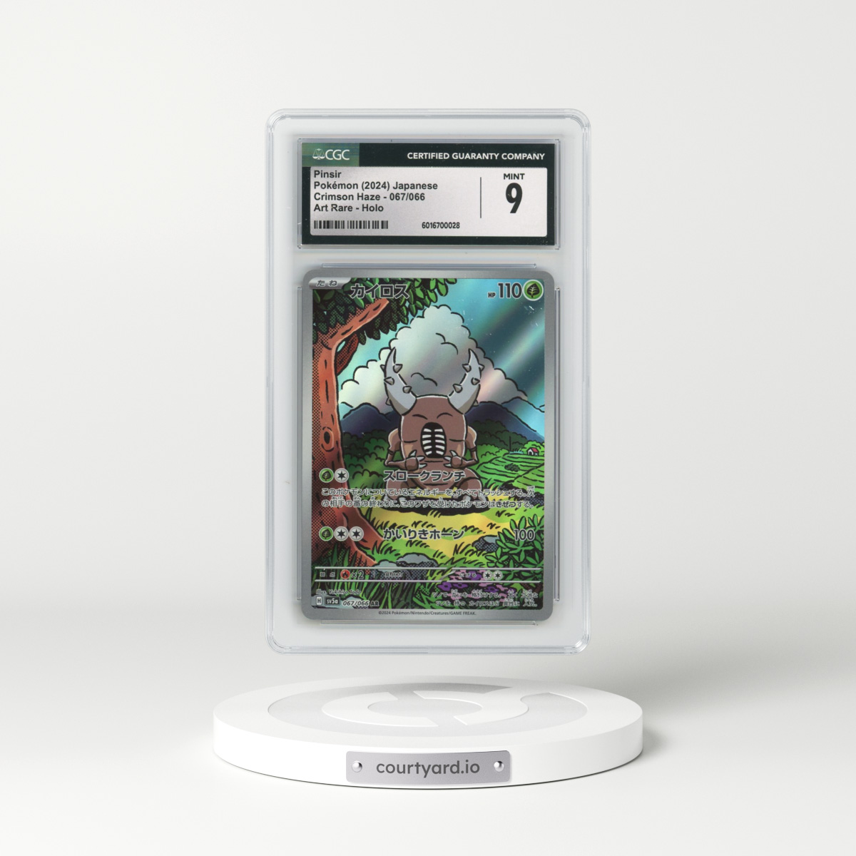 2024 Crimson Haze #067/066 Pinsir - Art Rare Holo (CGC 9 MINT)