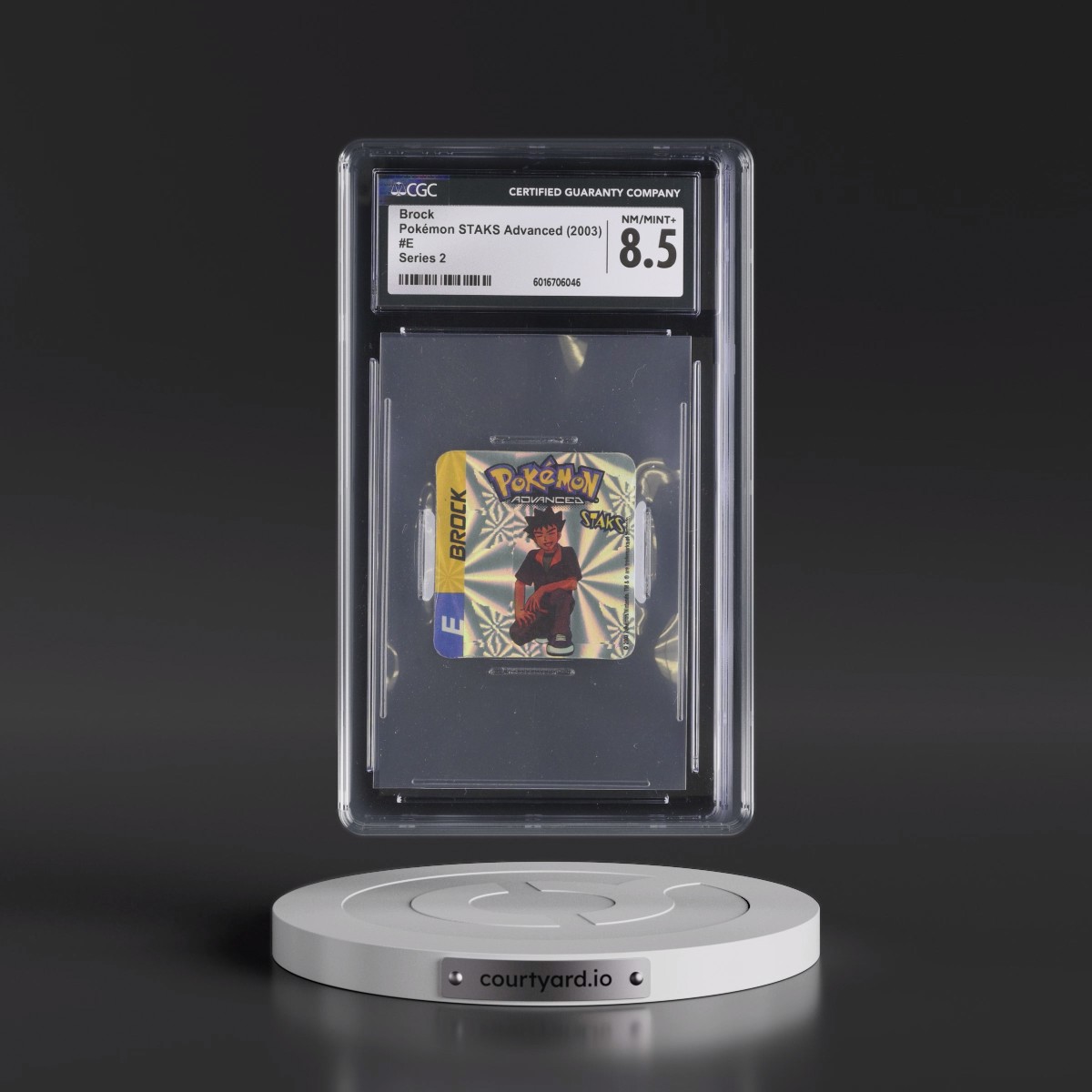 2003 Pokémon STAKS Advanced (2003 Panini) - English #E Brock - Series 2 (CGC 8.5 NM-MT+)