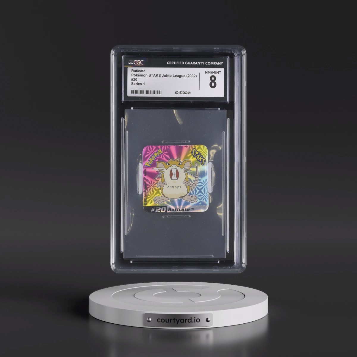 2002 Pokémon STAKS Johto League (Panini 2002) - English #20 Raticate - Series 1 (CGC 8 NM-MT)