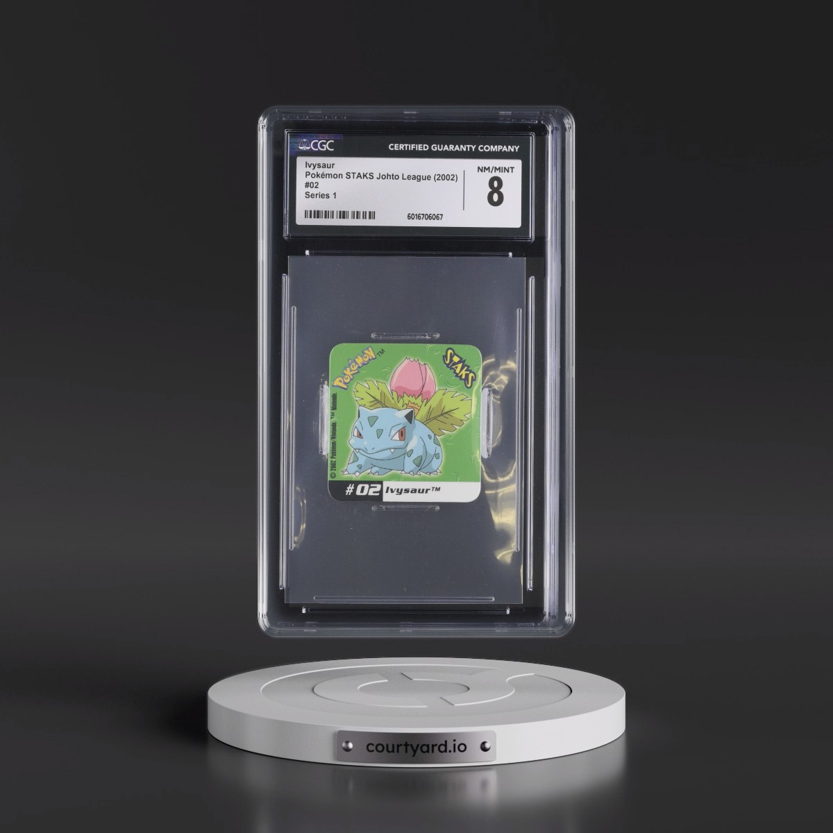 2002 Pokémon STAKS Johto League (Panini 2002) - English #02 Ivysaur - Series 1 (CGC 8 NM-MT)