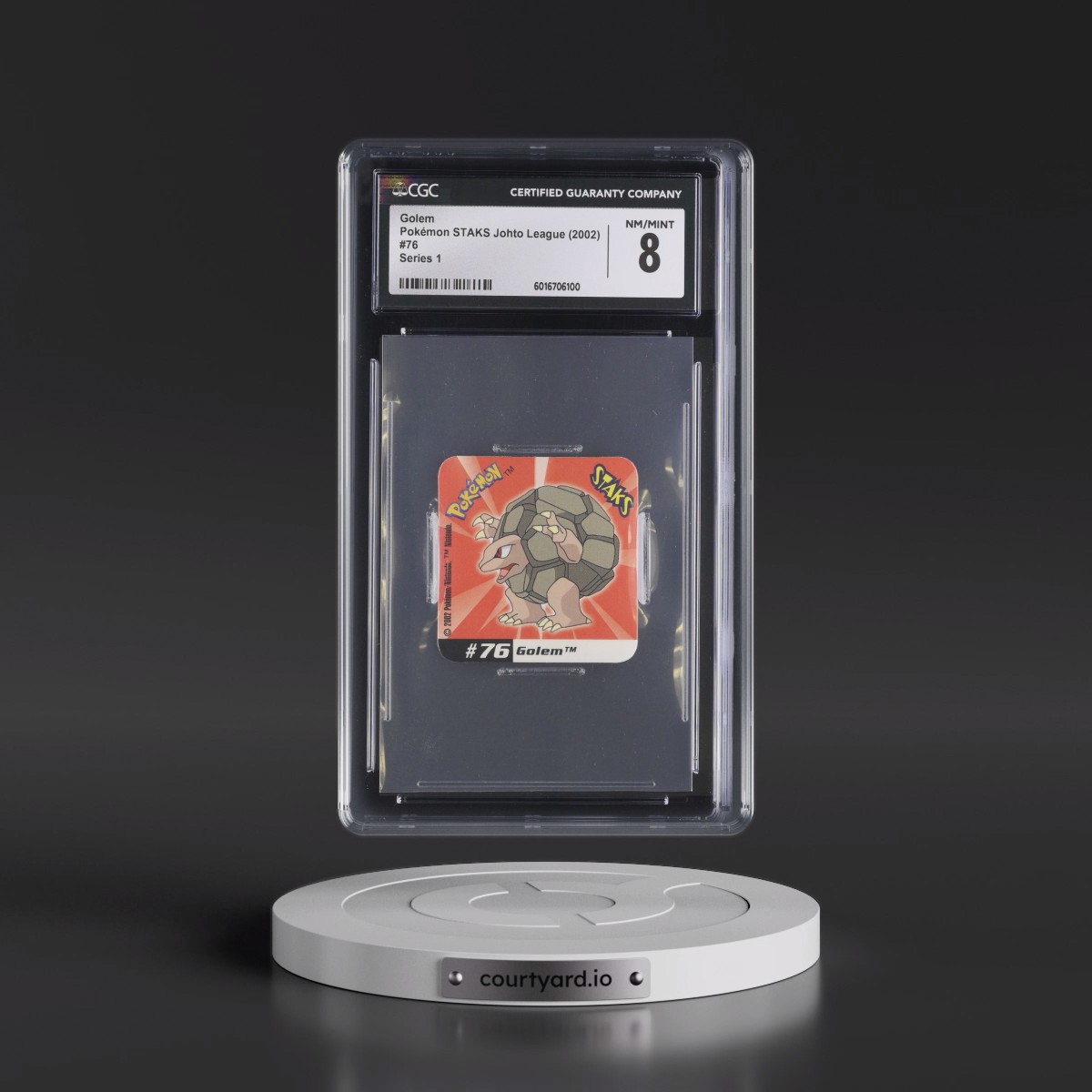 2002 Pokémon STAKS Johto League (Panini 2002) - English #76 Golem - Series 1 (CGC 8 NM-MT)