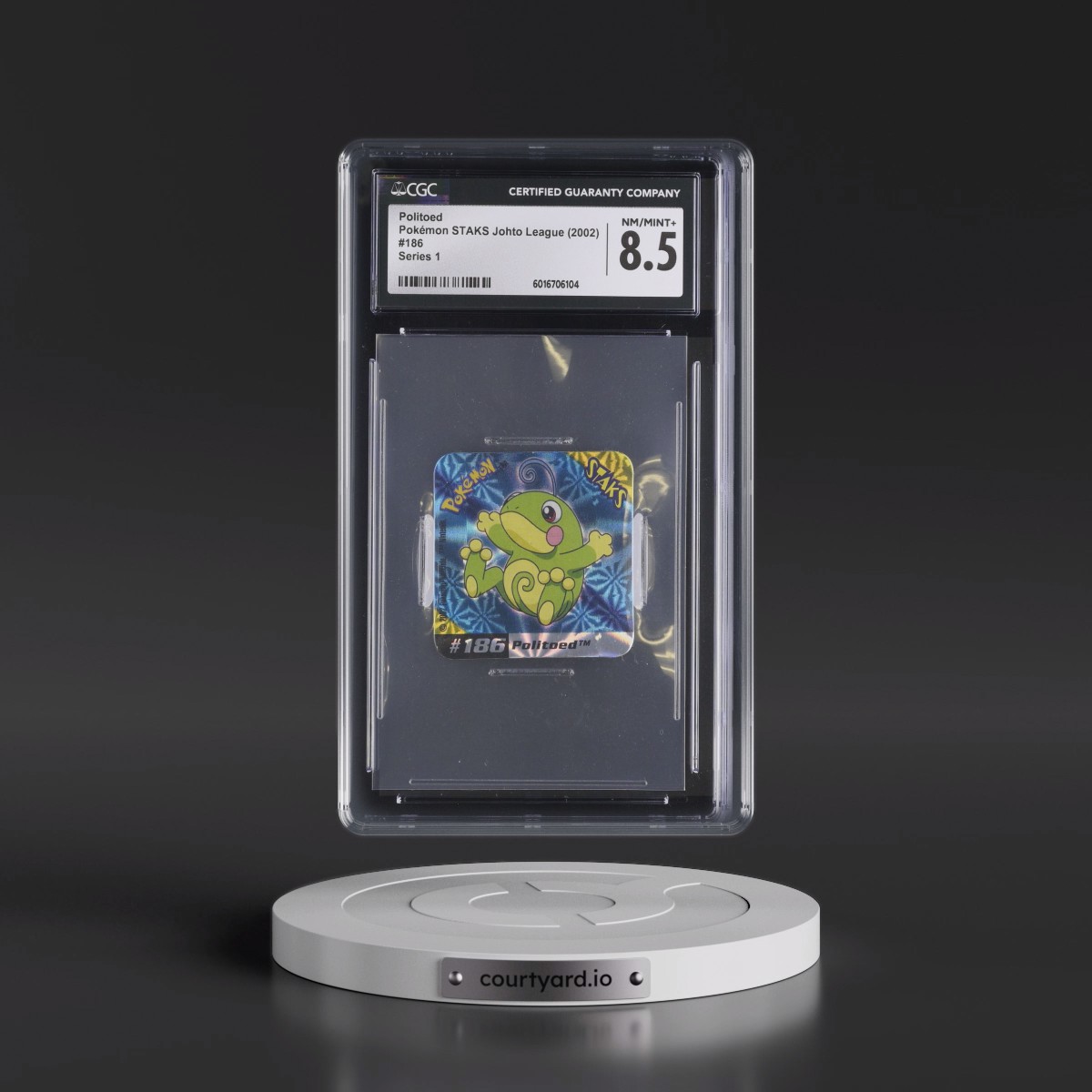 2002 Pokémon STAKS Johto League (Panini 2002) - English #186 Politoed - Series 1 (CGC 8.5 NM-MT+)