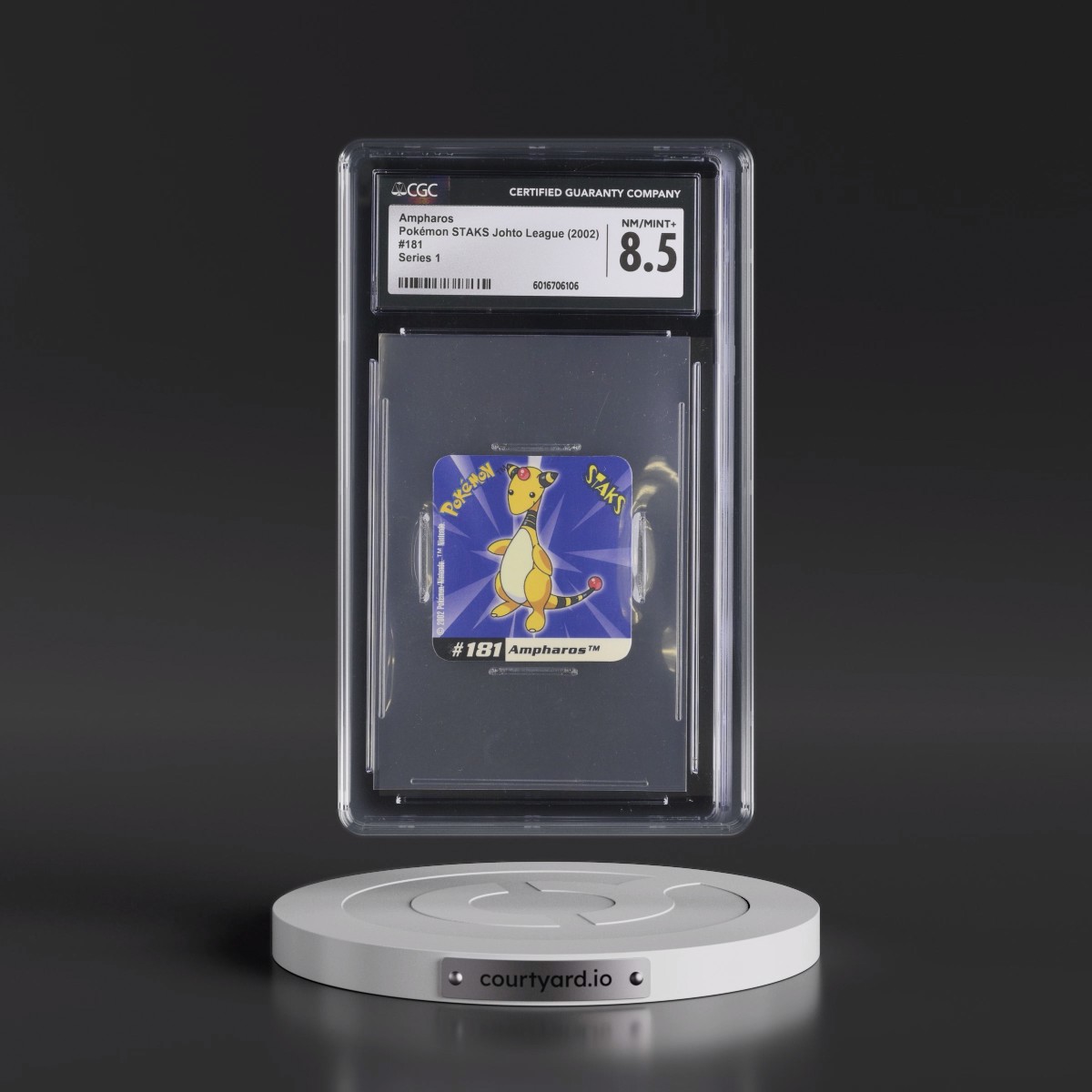 2002 Pokémon STAKS Johto League (Panini 2002) - English #181 Ampharos - Series 1 (CGC 8.5 NM-MT+)