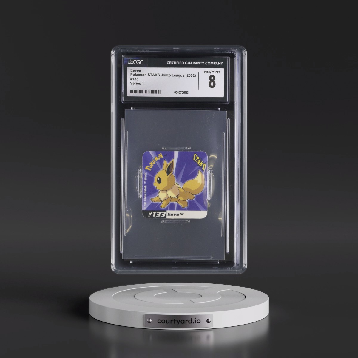 2002 Pokémon STAKS Johto League (Panini 2002) - English #133 Eevee - Series 1 (CGC 8 NM-MT)