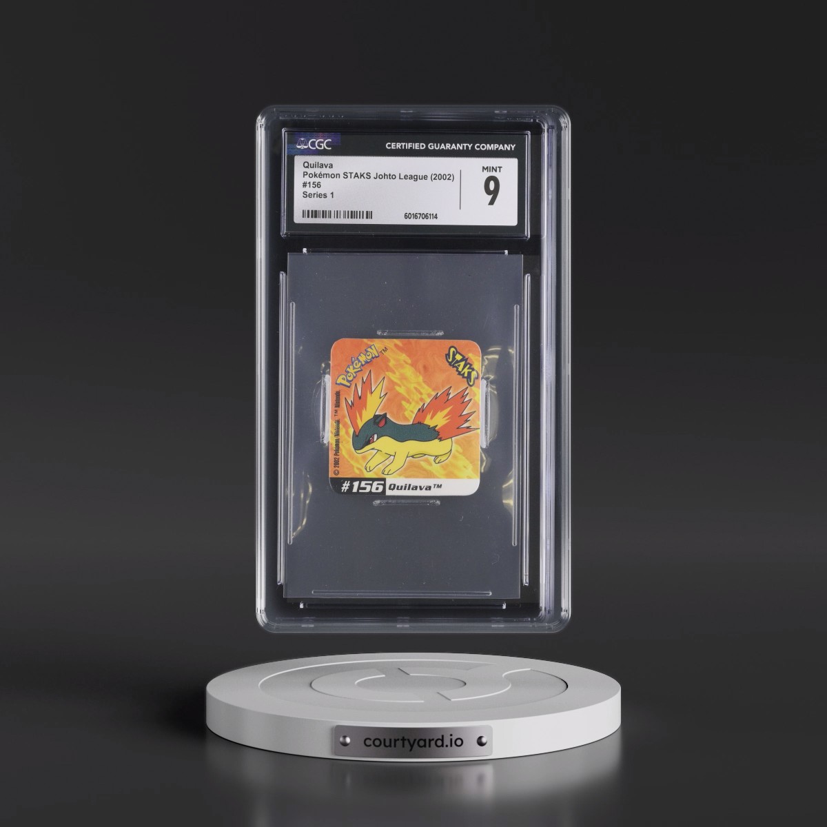 2002 Pokémon STAKS Johto League (Panini 2002) - English #156 Quilava - Series 1 (CGC 9 MINT)