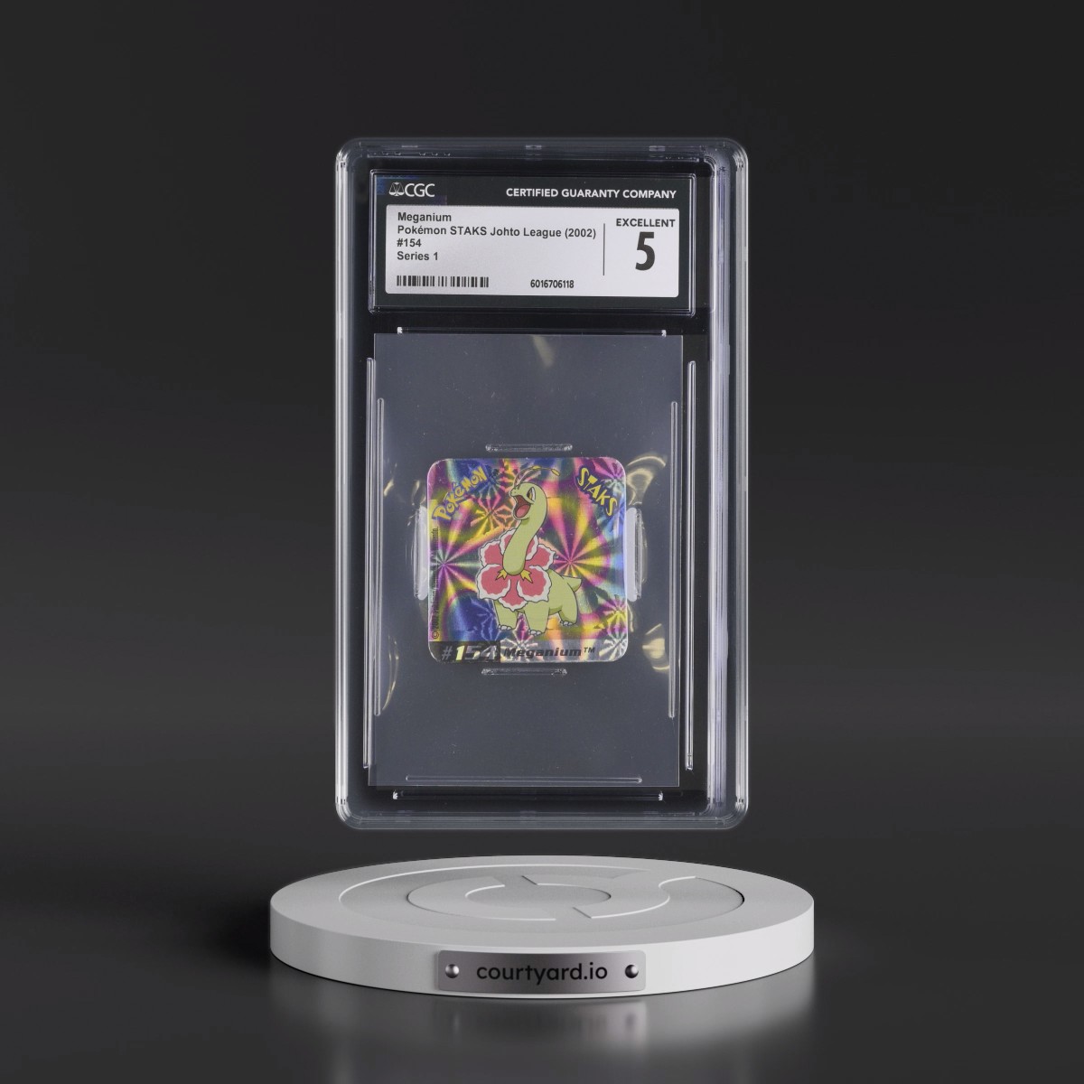 2002 Pokémon STAKS Johto League (Panini 2002) - English #154 Meganium - Series 1 (CGC 5 EX)