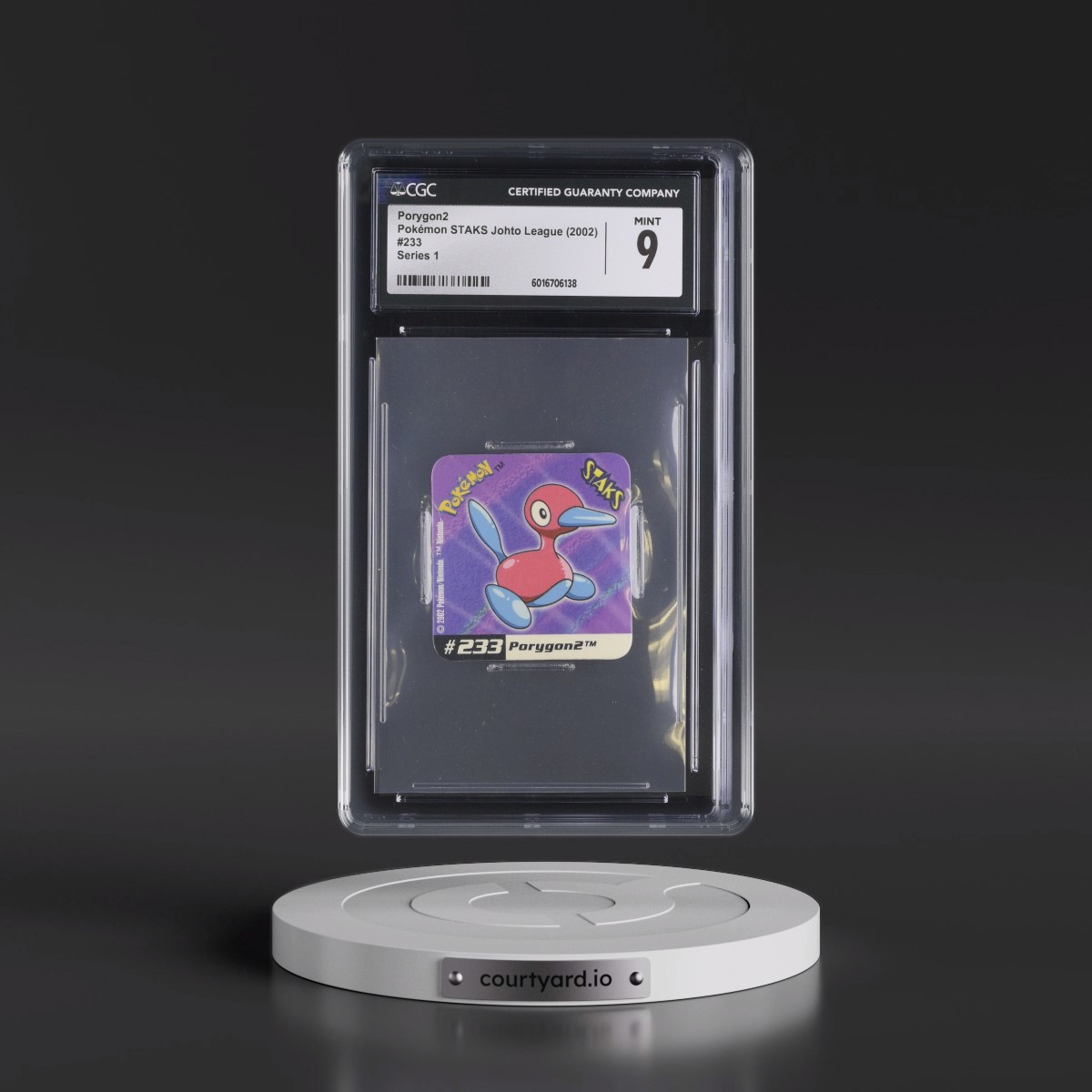 2002 Pokémon STAKS Johto League (Panini 2002) - English #233 Porygon2 - Series 1 (CGC 9 MINT)