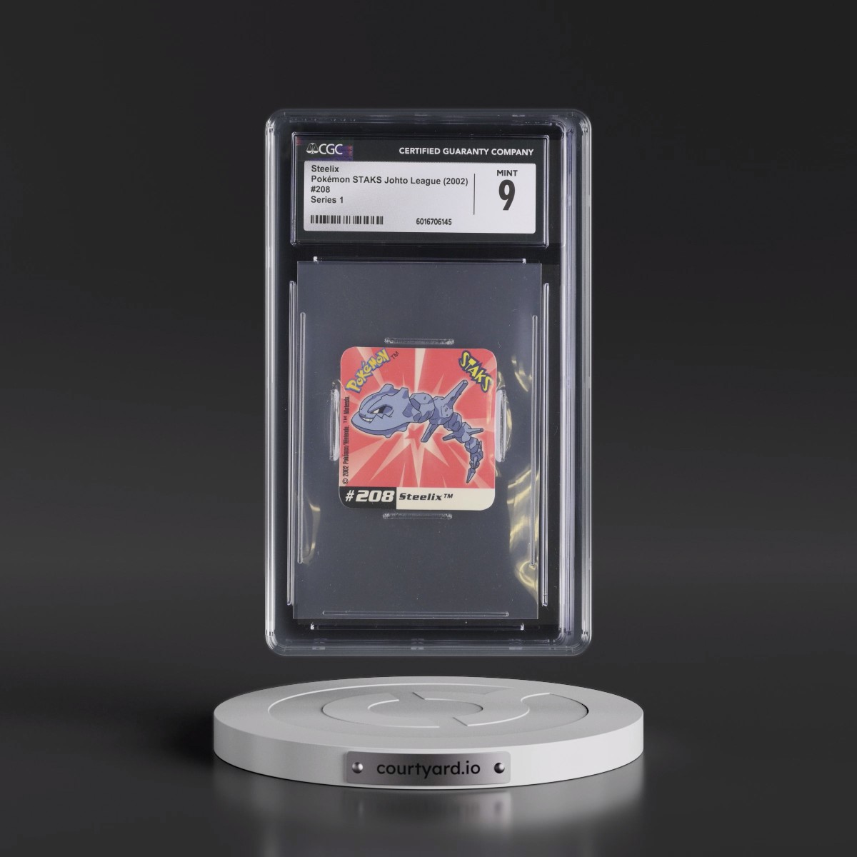 2002 Pokémon STAKS Johto League (Panini 2002) - English #208 Steelix - Series 1 (CGC 9 MINT)