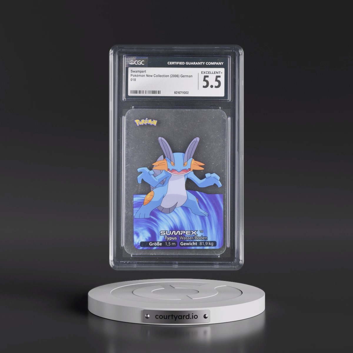 2006 Pokémon New Collection (2006)(2005 on Card) #018 Swampert (CGC 5.5 EX+)
