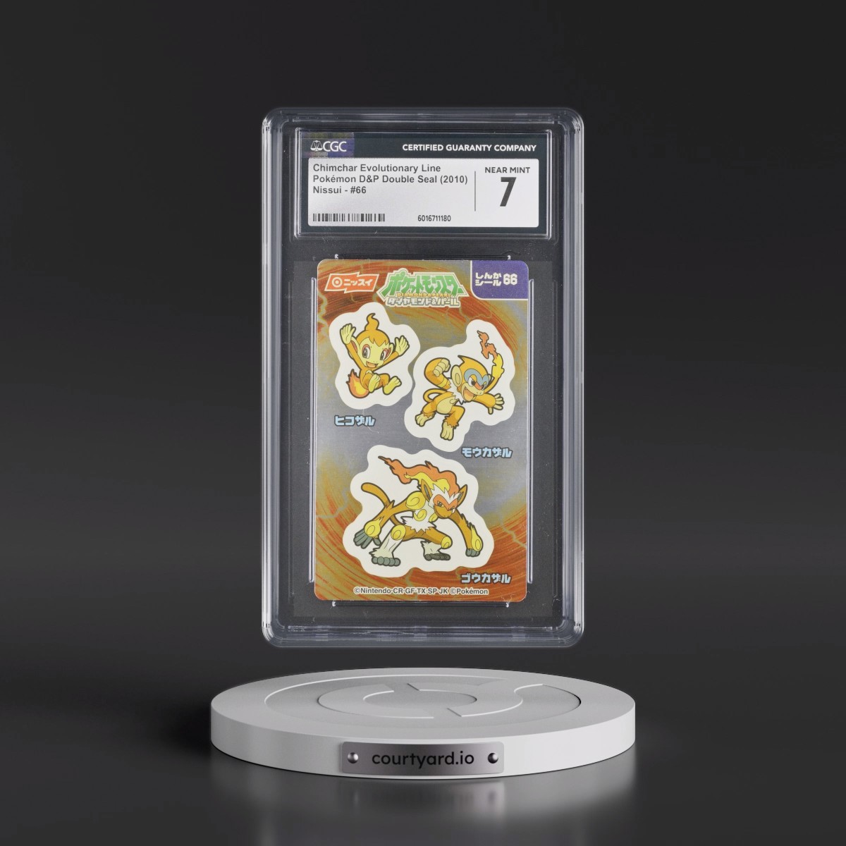 2006 Pokémon DP Double Seal (Nissui) - Japanese #66 Chimchar Evolutionary Line (CGC 7 NM)