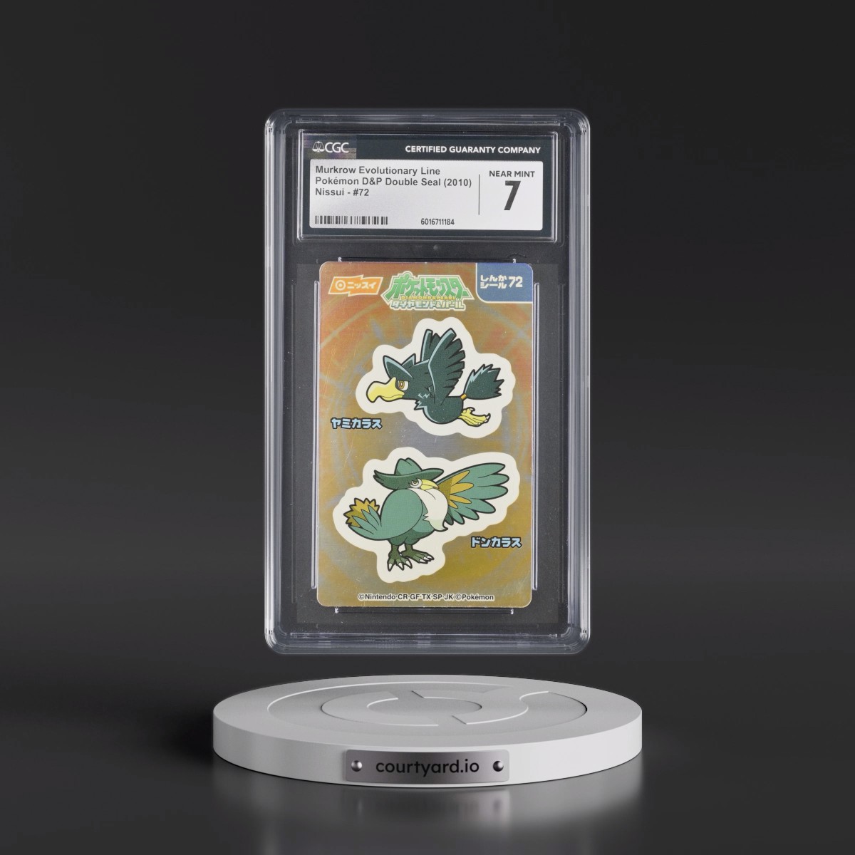 2006 Pokémon DP Double Seal (Nissui) - Japanese #72 Murkrow Evolutionary Line (CGC 7 NM)