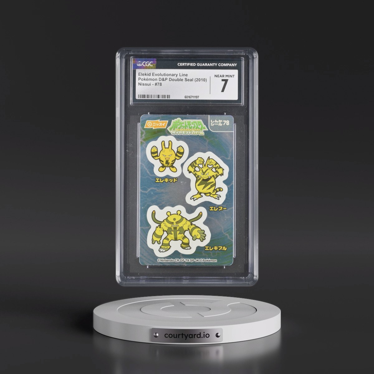 2006 Pokémon DP Double Seal (Nissui) - Japanese #78 Elekid Evolutionary Line (CGC 7 NM)