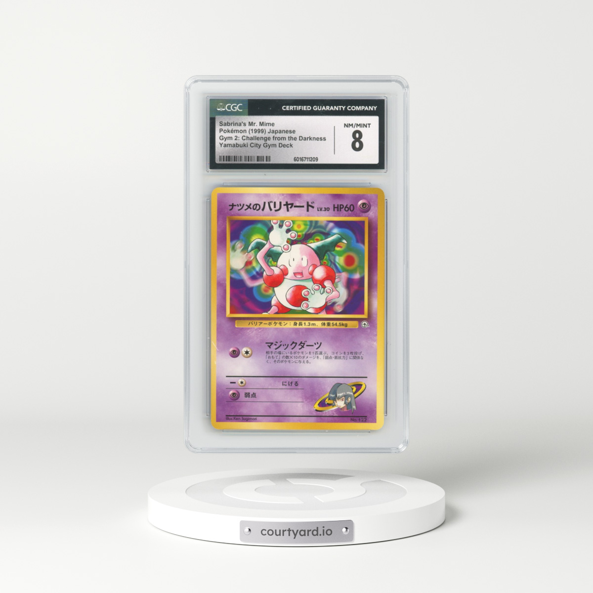 1999 Gym 2: Challenge from the Darkness Sabrina's Mr. Mime - (No Rarity) Yamabuki City Gym Deck (CGC 8 NM-MT)