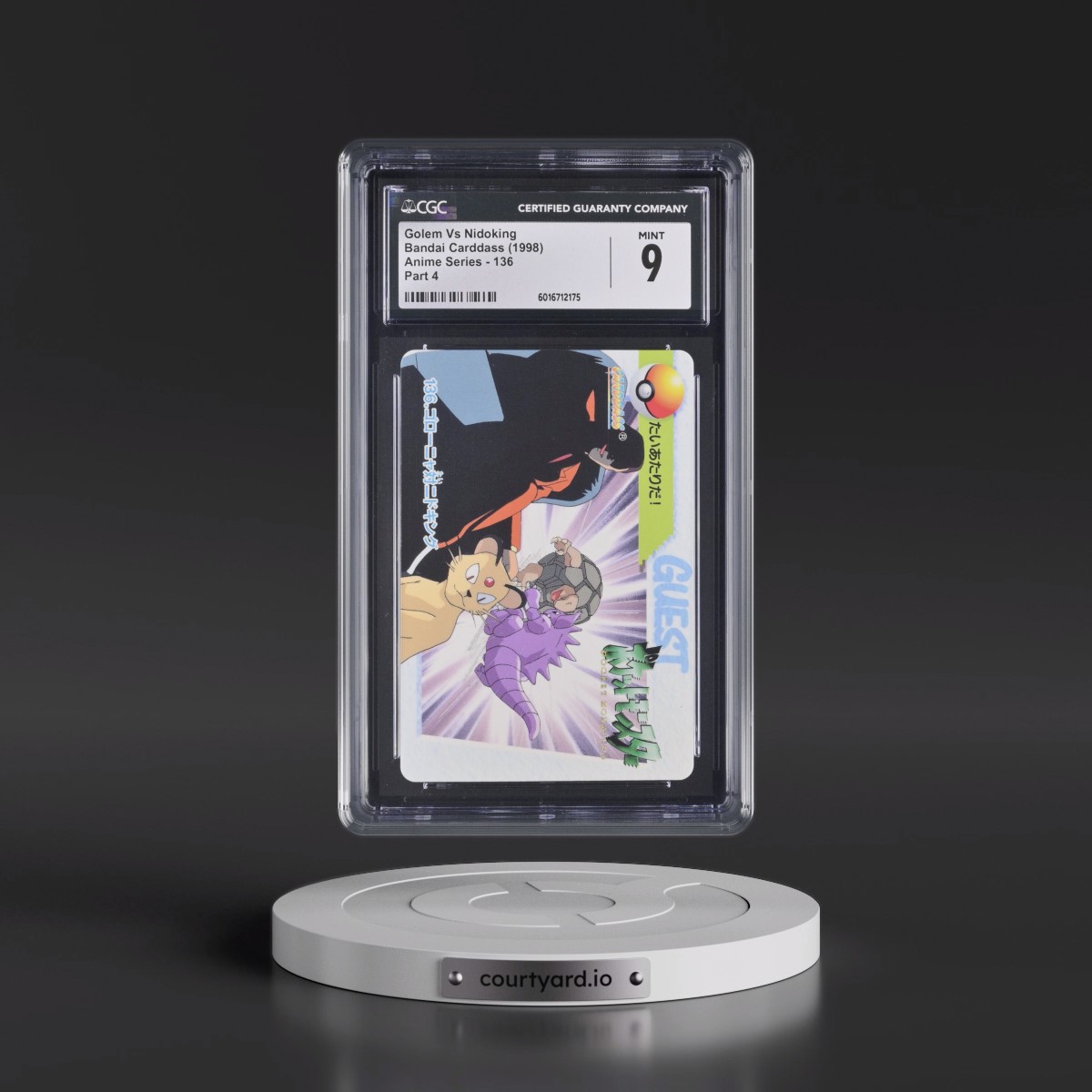 1998 Anime Series #136 Golem Vs Nidoking - Part 4 (CGC 9 MINT)