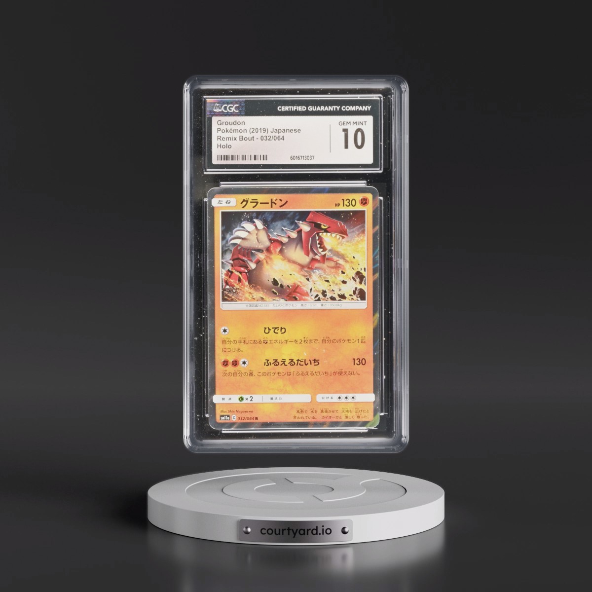 2019 Remix Bout #032/064 Groudon - Holo (CGC 10 GEM MINT)
