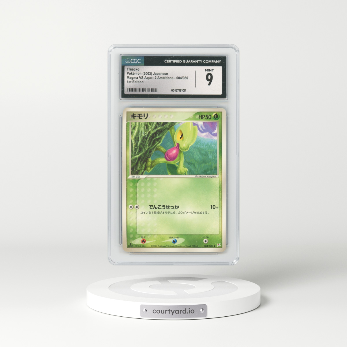 2003 Magma VS Aqua: 2 Ambitions #004/080 Treecko - 1st Edition (CGC 9 MINT)