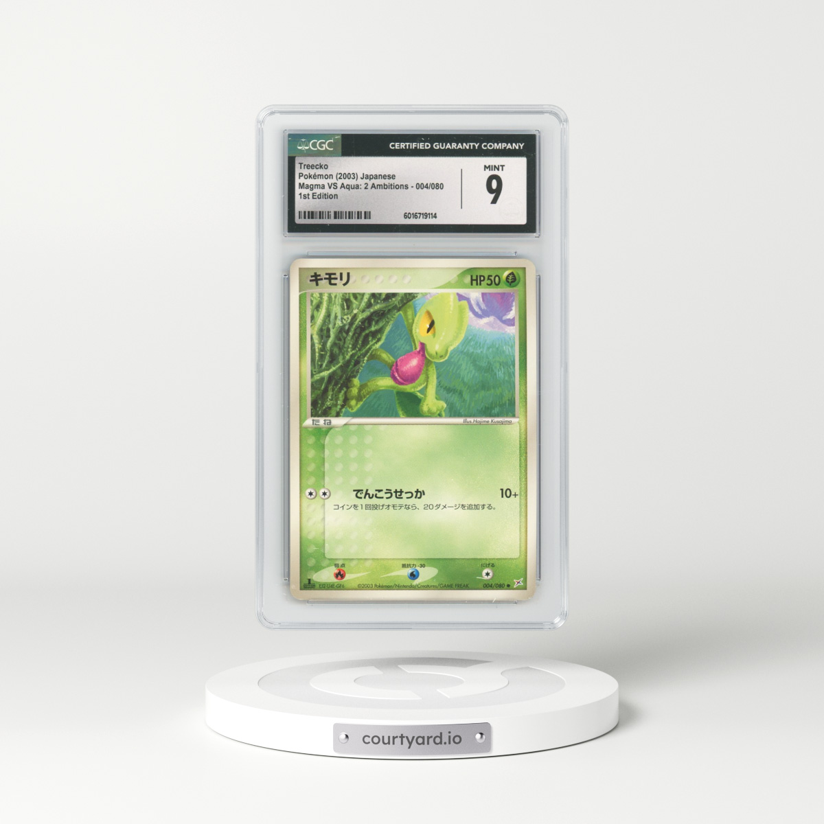 2003 Magma VS Aqua: 2 Ambitions #004/080 Treecko - 1st Edition (CGC 9 MINT)