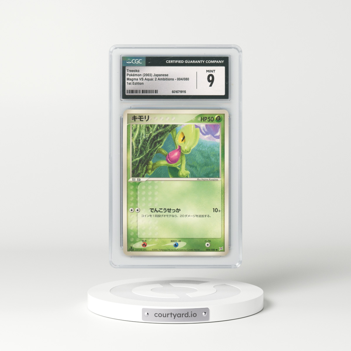 2003 Magma VS Aqua: 2 Ambitions #004/080 Treecko - 1st Edition (CGC 9 MINT)