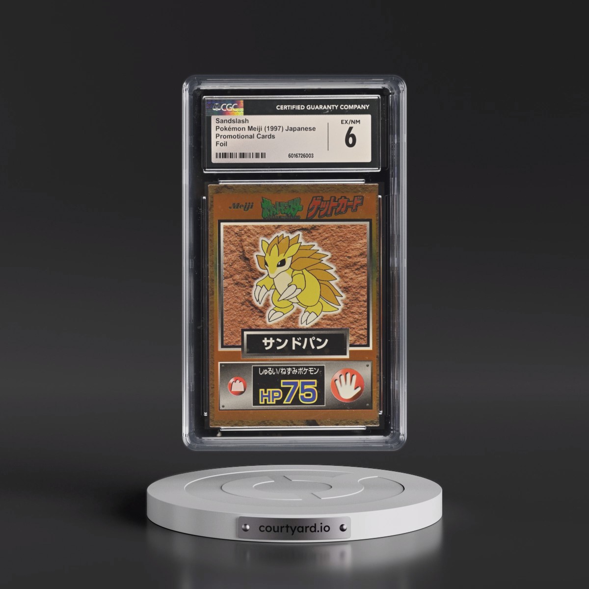 1997 Promotional Cards (1997 Type.HP.Hand Symbol) Sandslash - Foil (CGC 6 EX-NM)