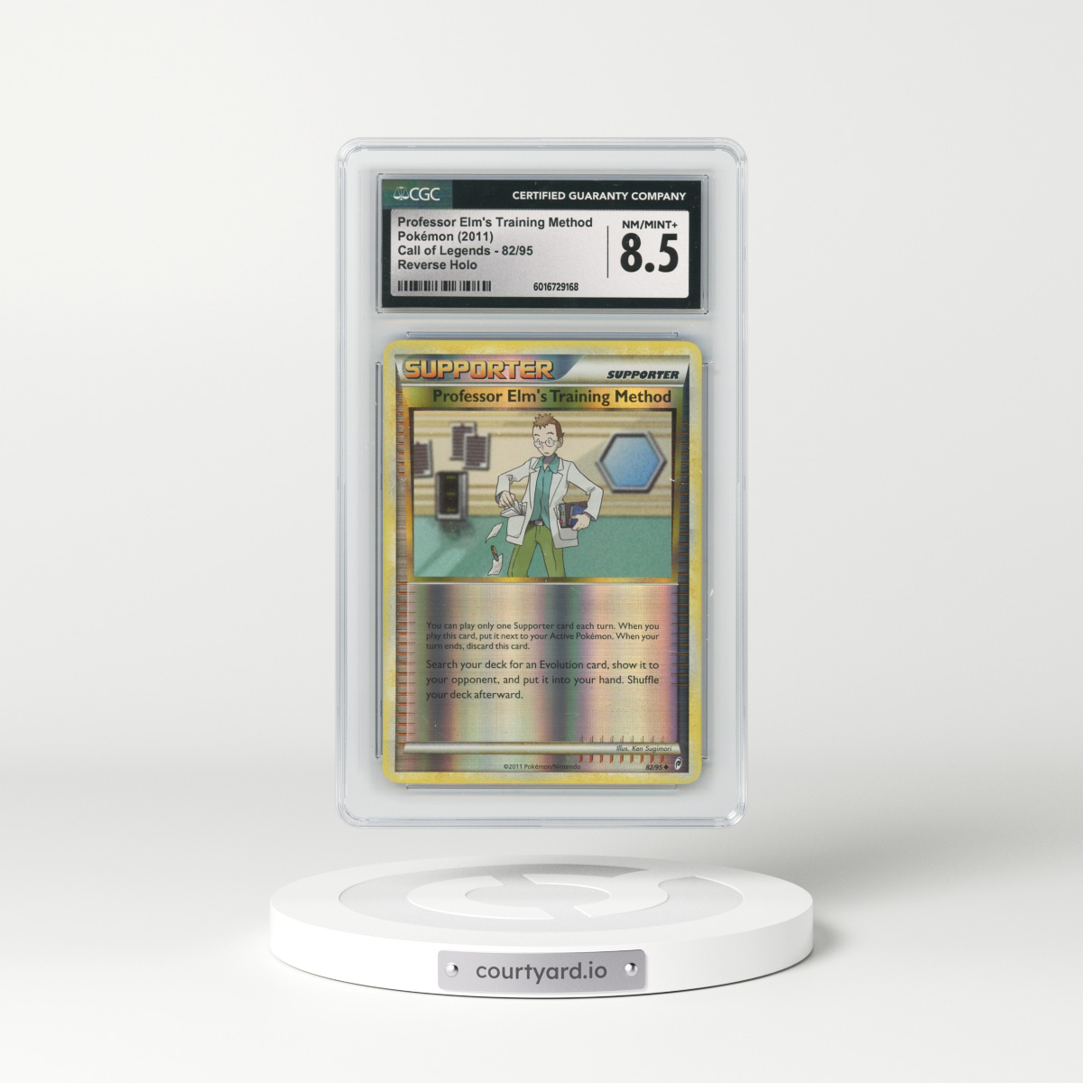 2011 Call of Legends #82/95 Professor Elm's Training Method - Reverse Holo (CGC 8.5 NM-MT+)