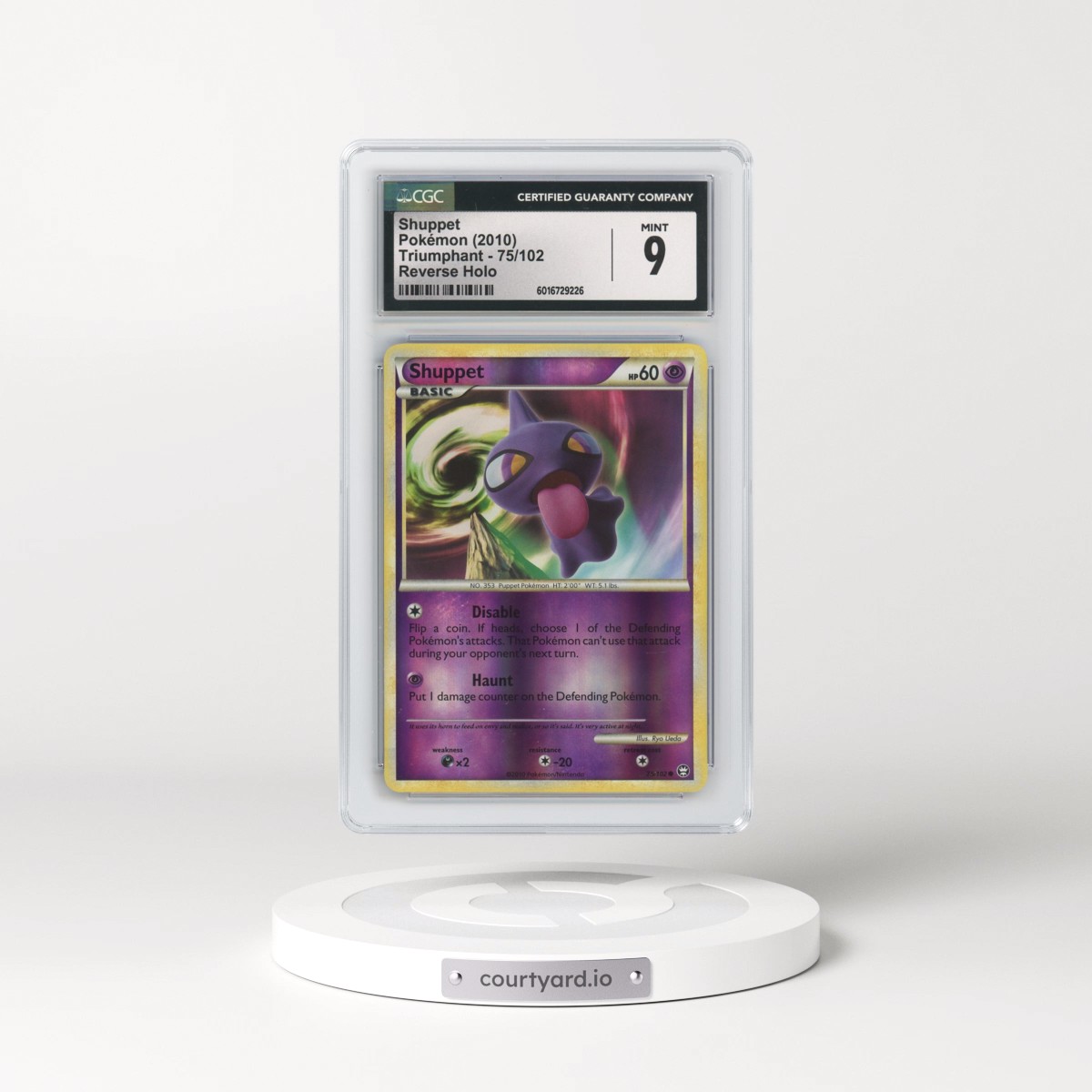 2010 Triumphant #75/102 Shuppet - Reverse Holo (CGC 9 MINT)