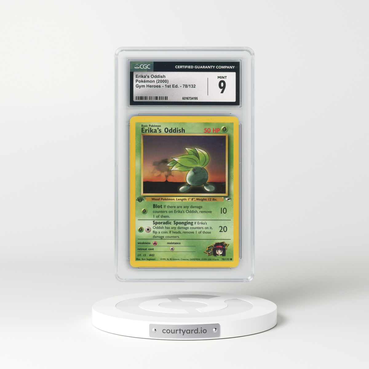 2000 Gym Heroes #78/132 Erika's Oddish - 1st Edition 1st Edition (CGC 9 MINT)