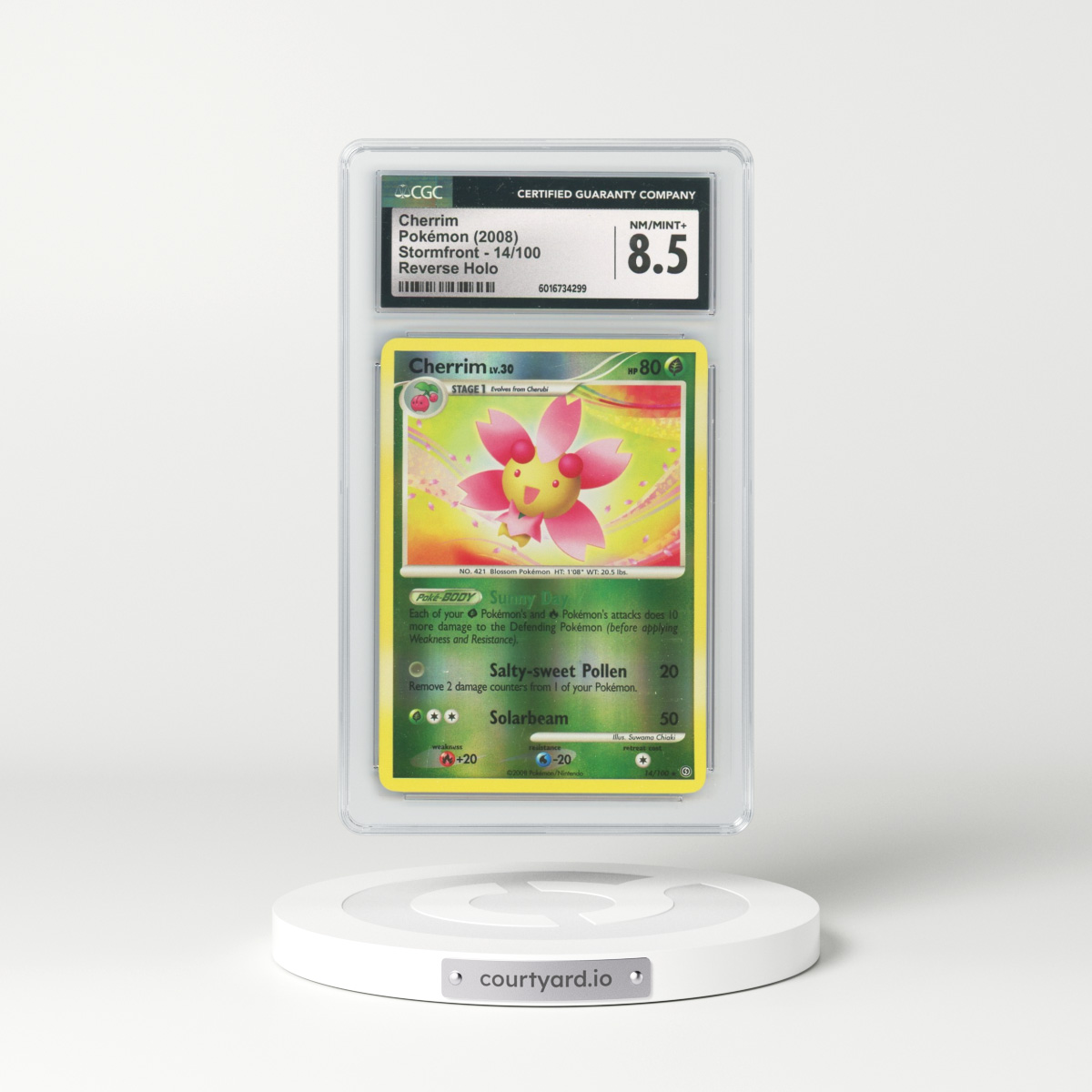 2008 Stormfront #14/100 Cherrim - Reverse Holo (CGC 8.5 NM-MT+)