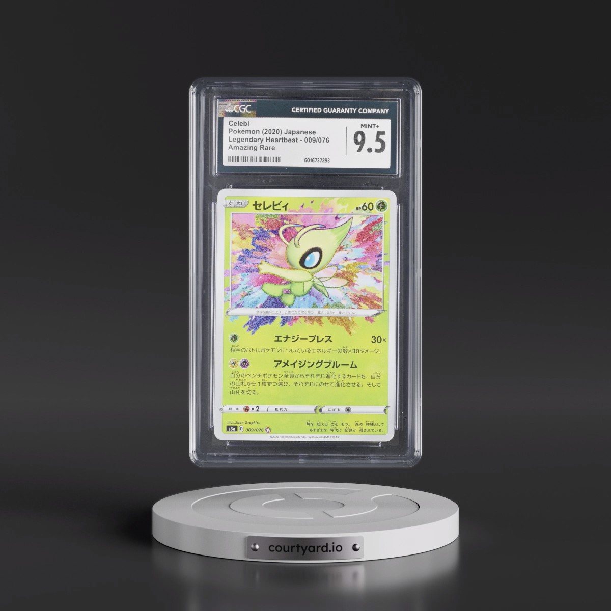 2020 Legendary Heartbeat #009/076 Celebi - Amazing Rare Holo (CGC 9.5 MINT+)