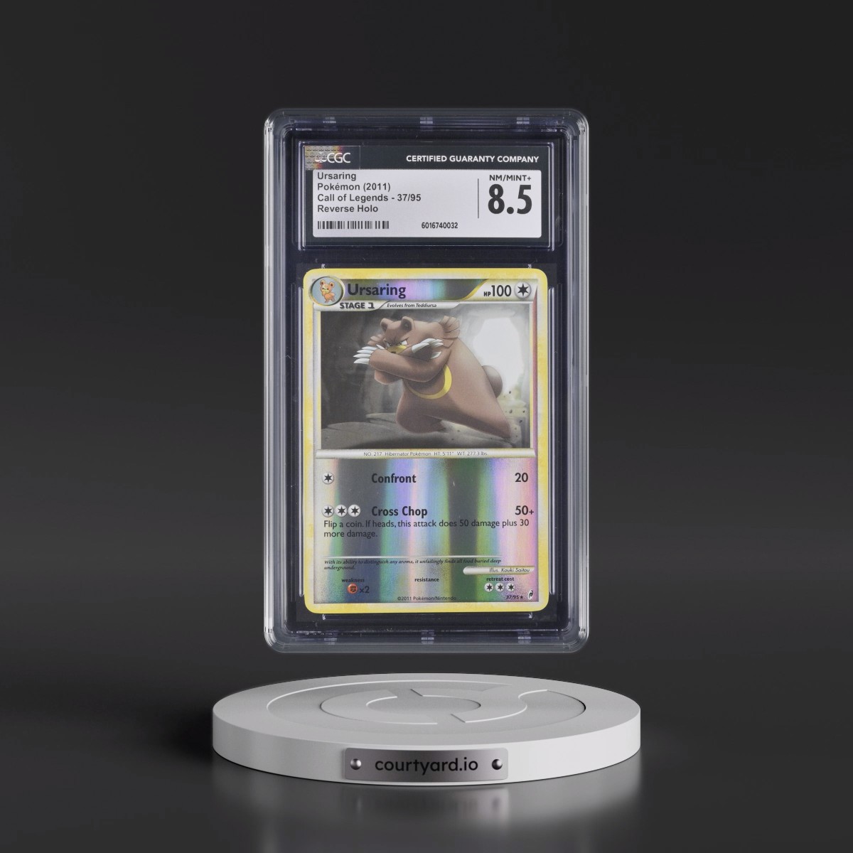 2011 Call of Legends #37/95 Ursaring - Reverse Holo (CGC 8.5 NM-MT+)