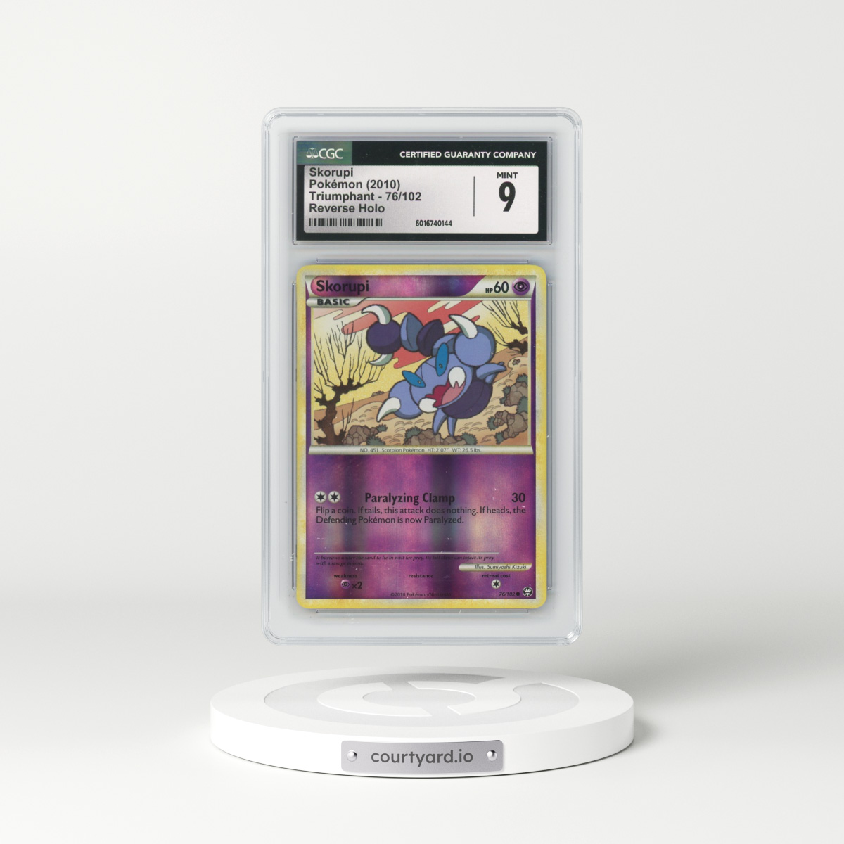 2010 Triumphant #76/102 Skorupi - Reverse Holo (CGC 9 MINT)