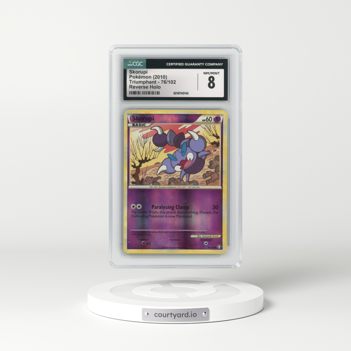 2010 Triumphant #76/102 Skorupi - Reverse Holo (CGC 8 NM-MT)