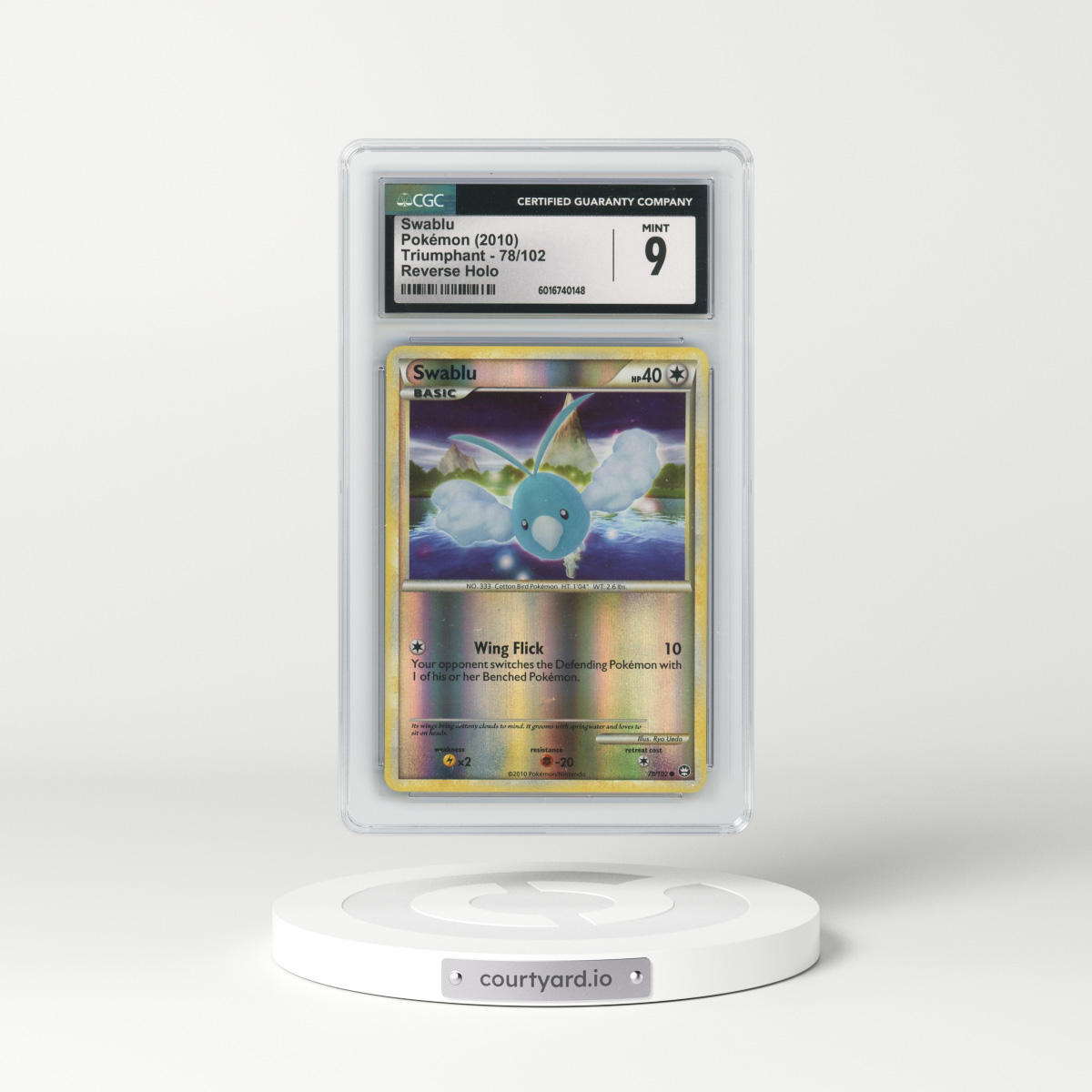 2010 Triumphant #78/102 Swablu - Reverse Holo (CGC 9 MINT)