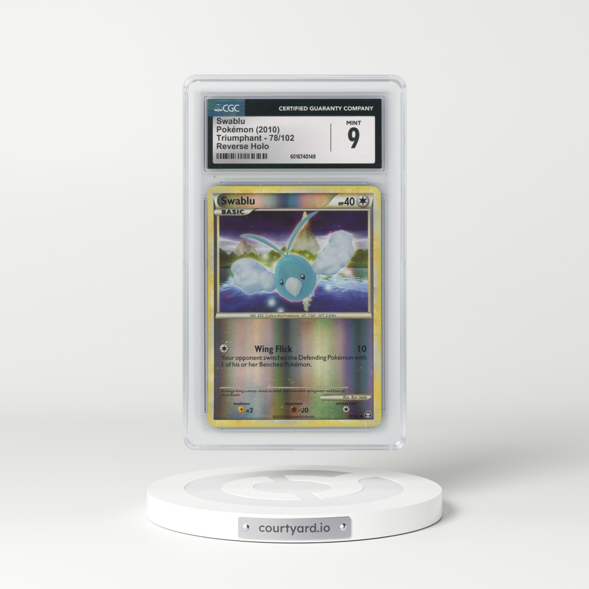 2010 Triumphant #78/102 Swablu - Reverse Holo (CGC 9 MINT)
