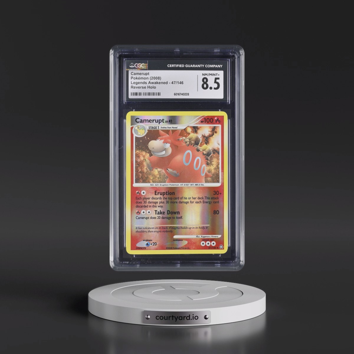 2008 Legends Awakened #47/146 Camerupt - Reverse Holo (CGC 8.5 NM-MT+)