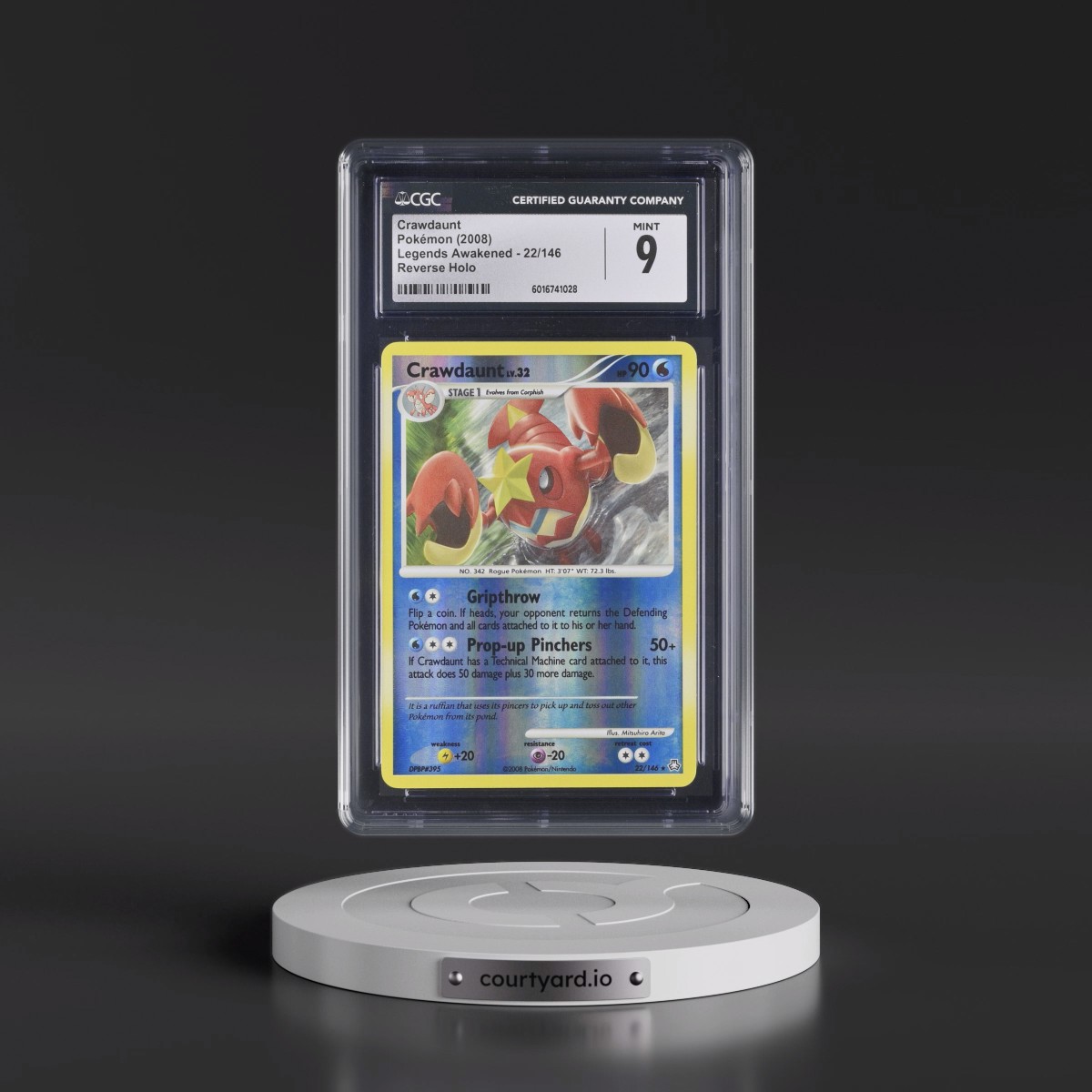 2008 Legends Awakened #22/146 Crawdaunt - Reverse Holo (CGC 9 MINT)