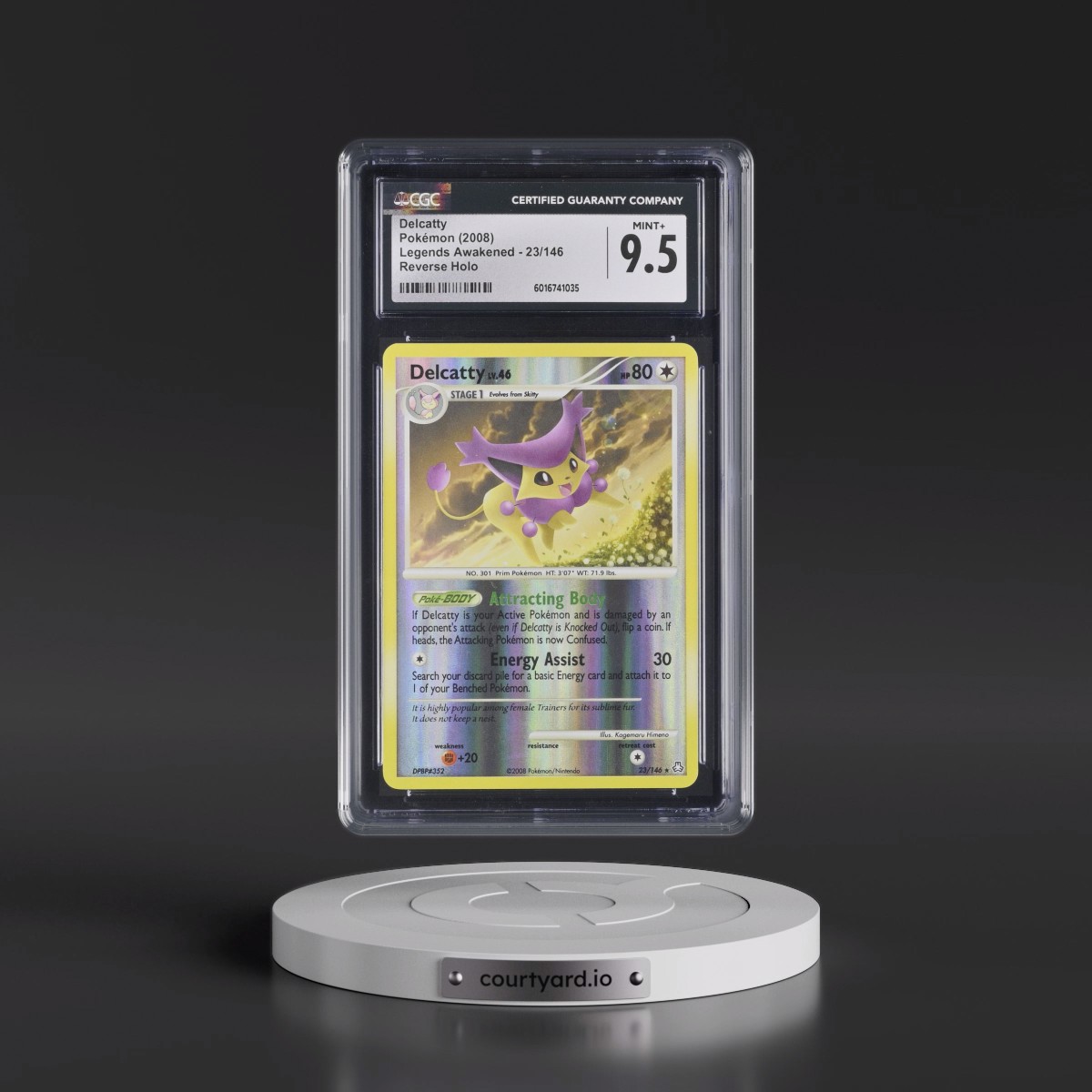 2008 Legends Awakened #23/146 Delcatty - Reverse Holo (CGC 9.5 MINT+)
