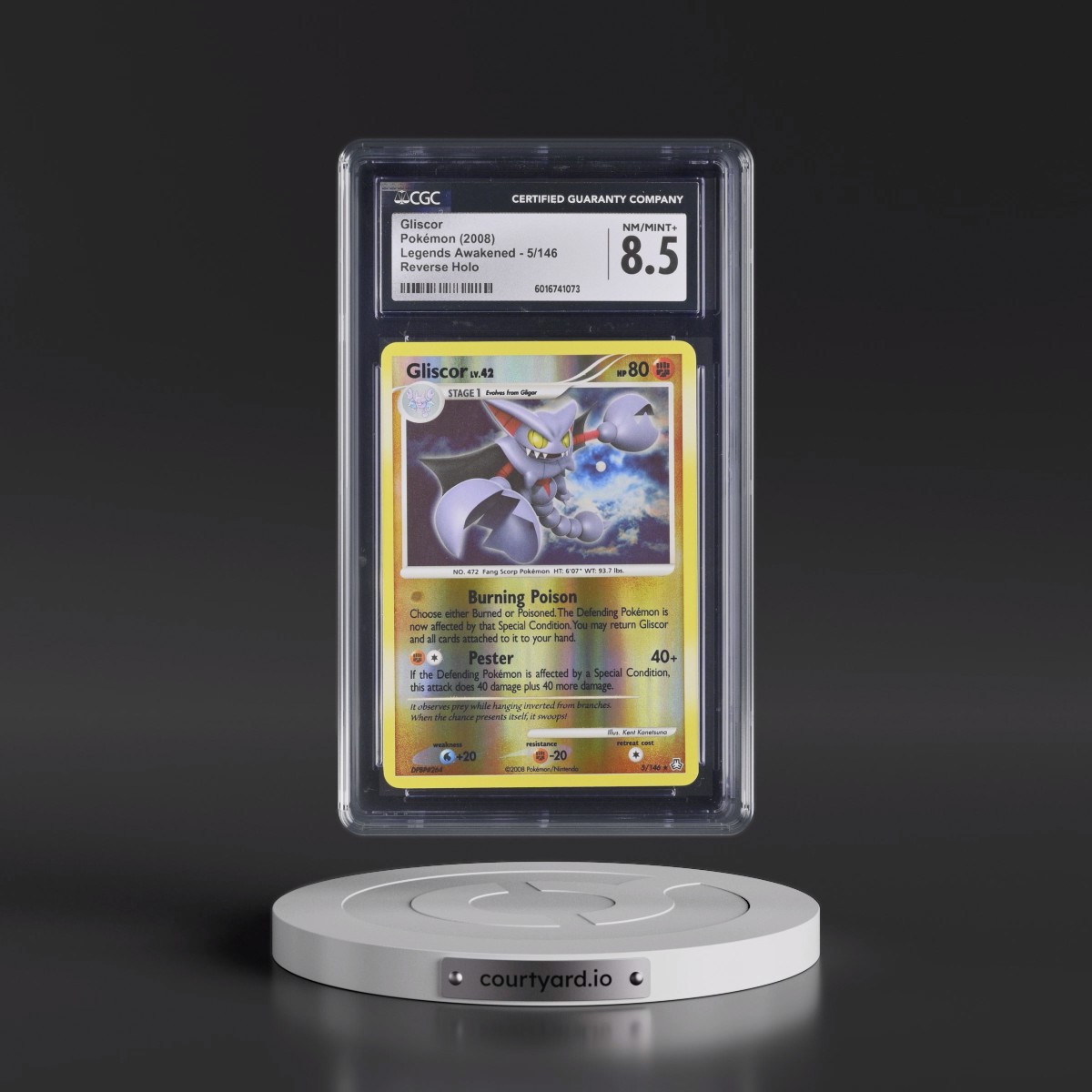 2008 Legends Awakened #5/146 Gliscor - Reverse Holo (CGC 8.5 NM-MT+)