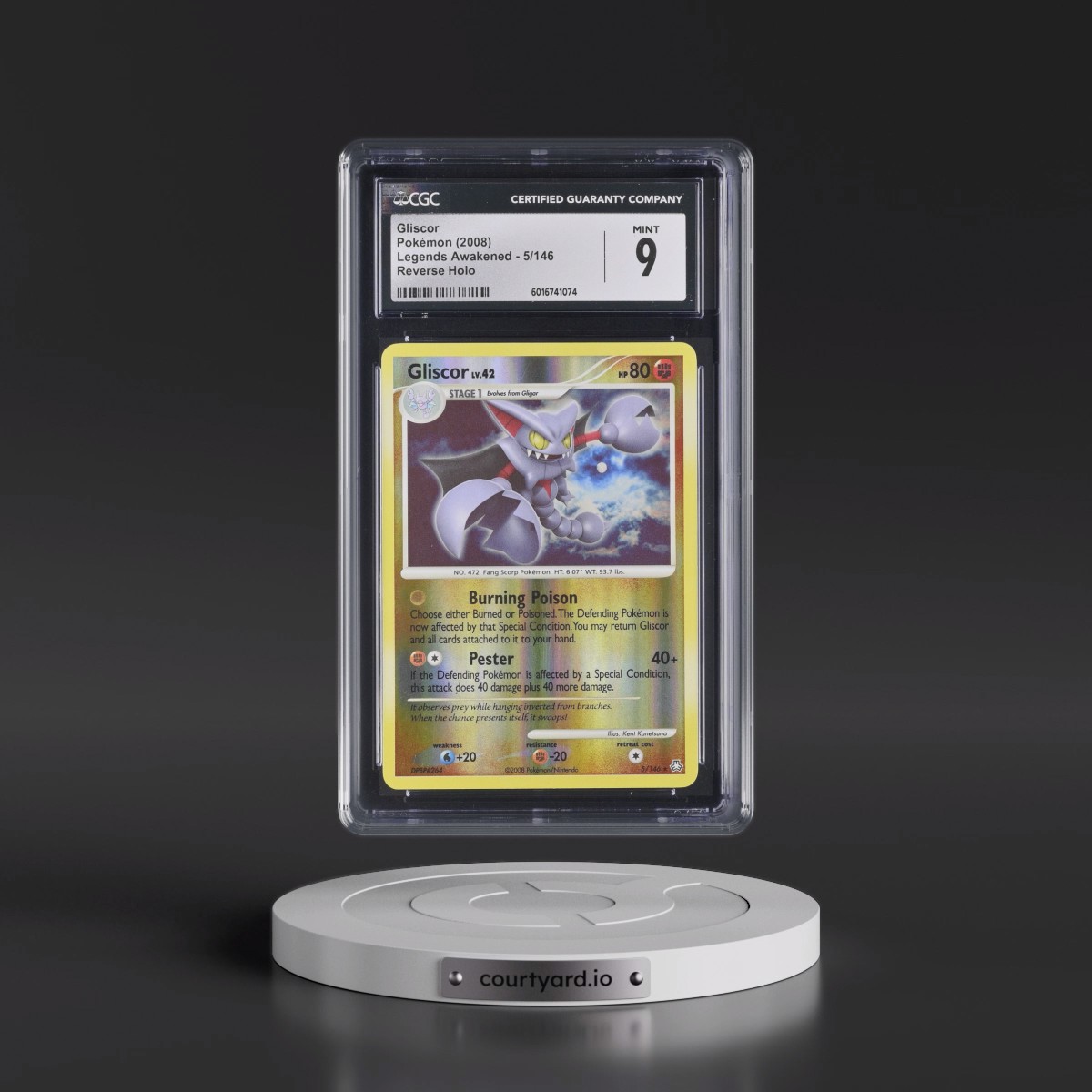 2008 Legends Awakened #5/146 Gliscor - Reverse Holo (CGC 9 MINT)