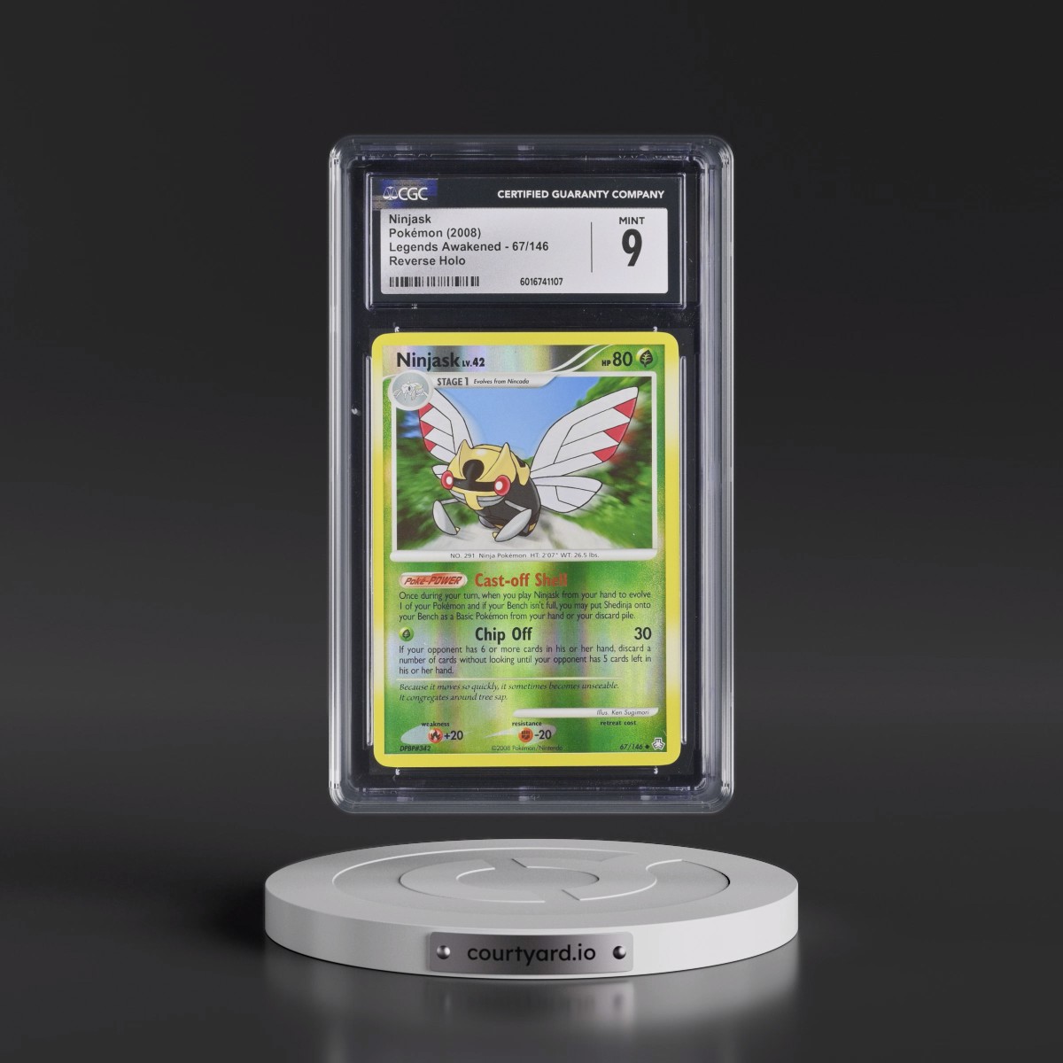 2008 Legends Awakened #67/146 Ninjask - Reverse Holo (CGC 9 MINT)