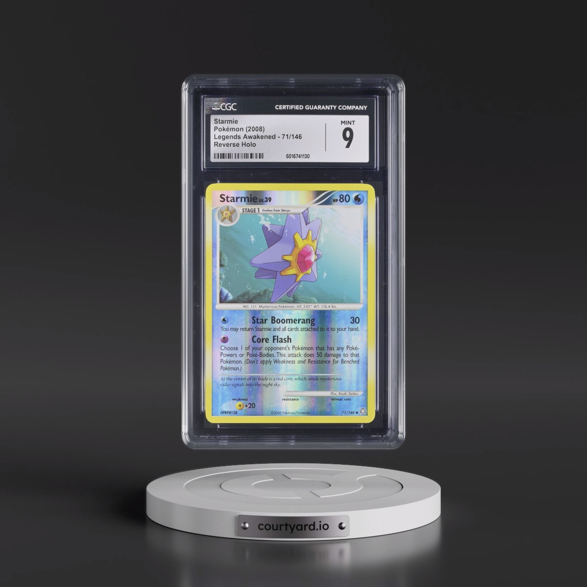 2008 Legends Awakened #71/146 Starmie - Reverse Holo (CGC 9 MINT)