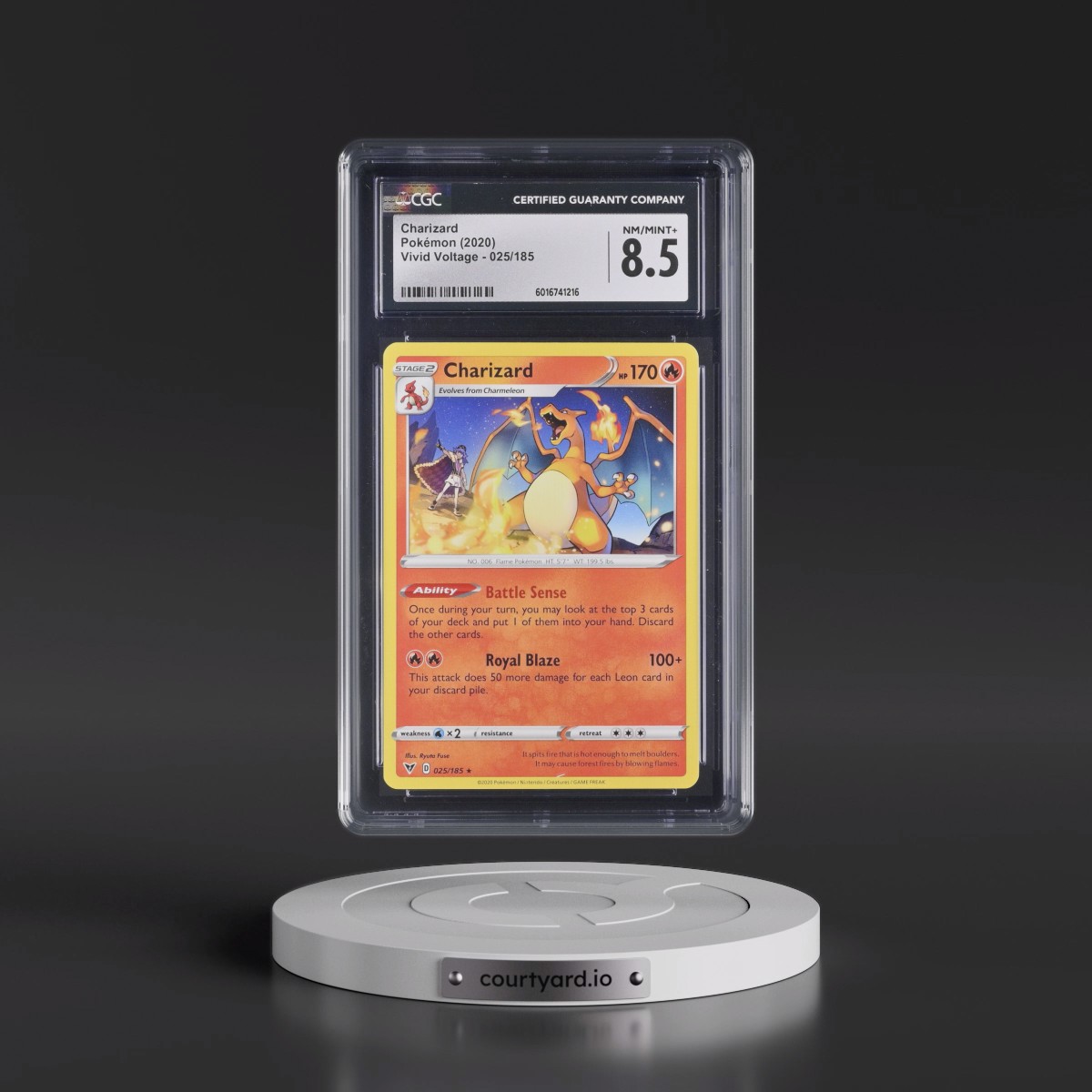 2020 Vivid Voltage #025/185 Charizard (CGC 8.5 NM-MT+)