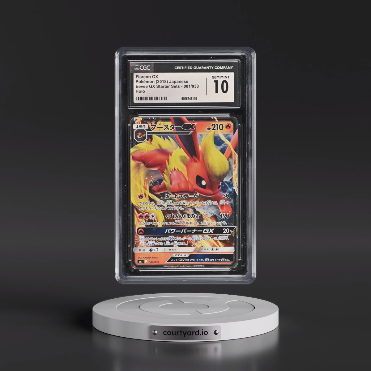 2018 Eevee GX Starter Sets #001/038 Flareon GX - Flareon GX Deck Holo (CGC 10 GEM MINT)