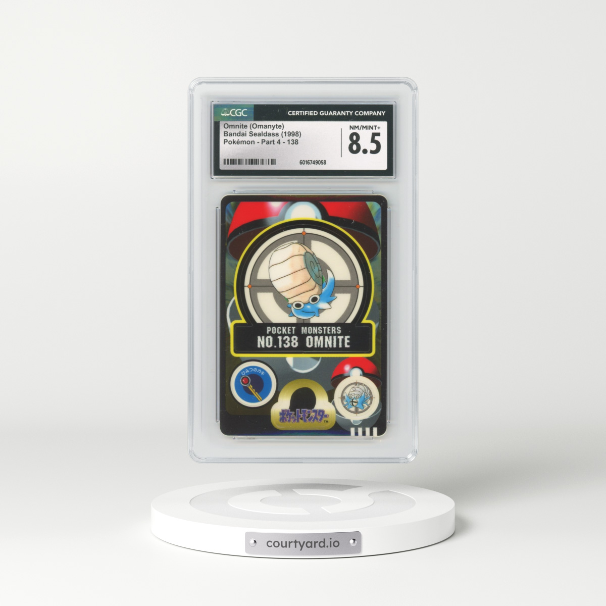 1998 Pokémon - Part 4 #138 Omnite (Omanyte) (CGC 8.5 NM-MT+)