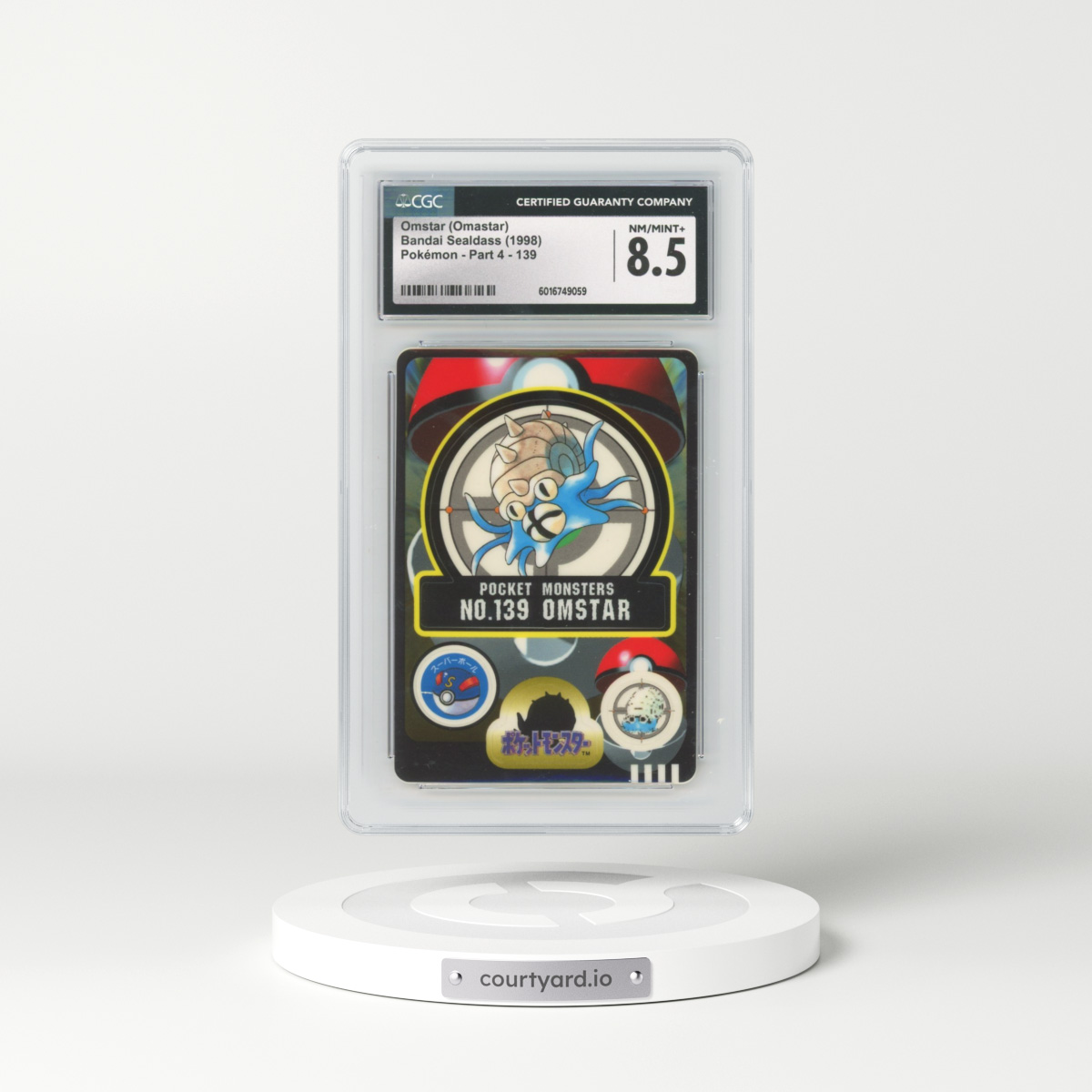 1998 Pokémon - Part 4 #139 Omstar (Omastar) (CGC 8.5 NM-MT+)