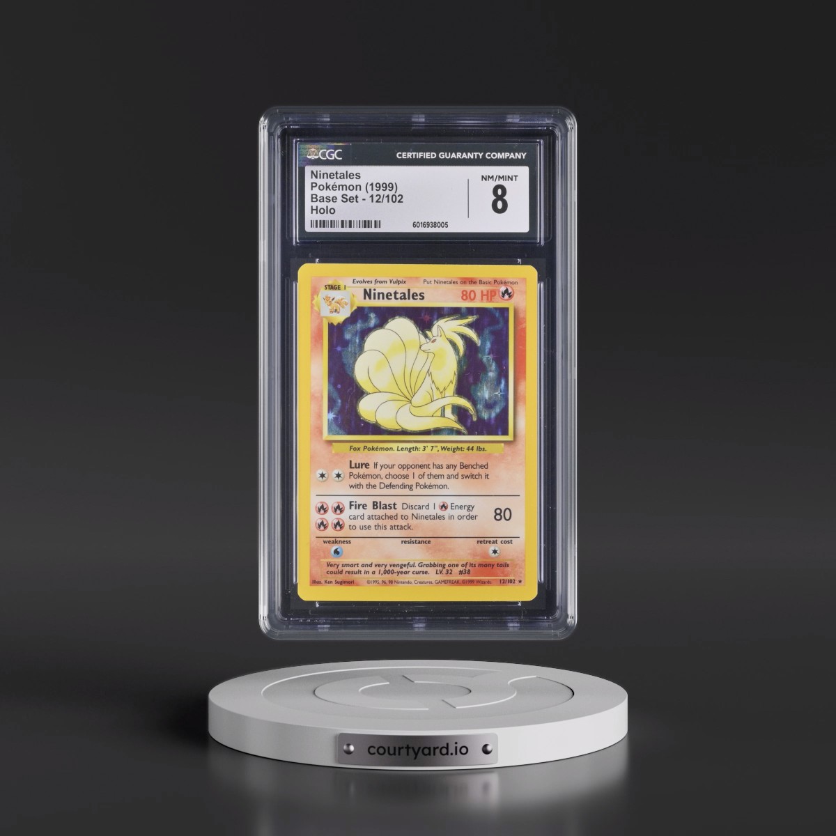 1999 Base Set #12/102 Ninetales - Holo (CGC 8 NM-MT)
