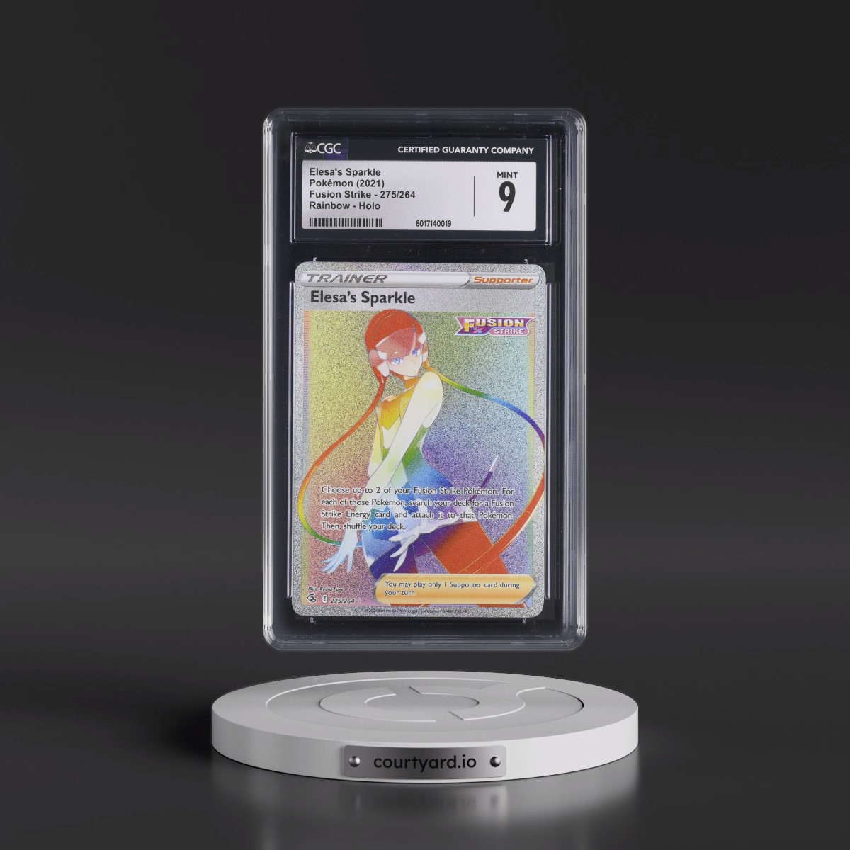 2019 Fusion Strike #275/264 Elesa's Sparkle - Rainbow Rare Holo (CGC 9 MINT)