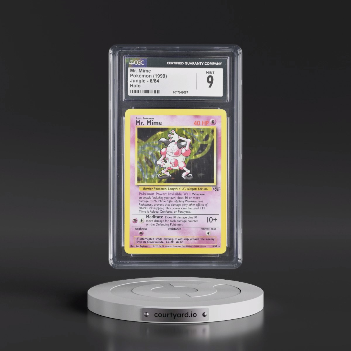 1999 Jungle #6/64 Mr. Mime - Holo (CGC 9 MINT)